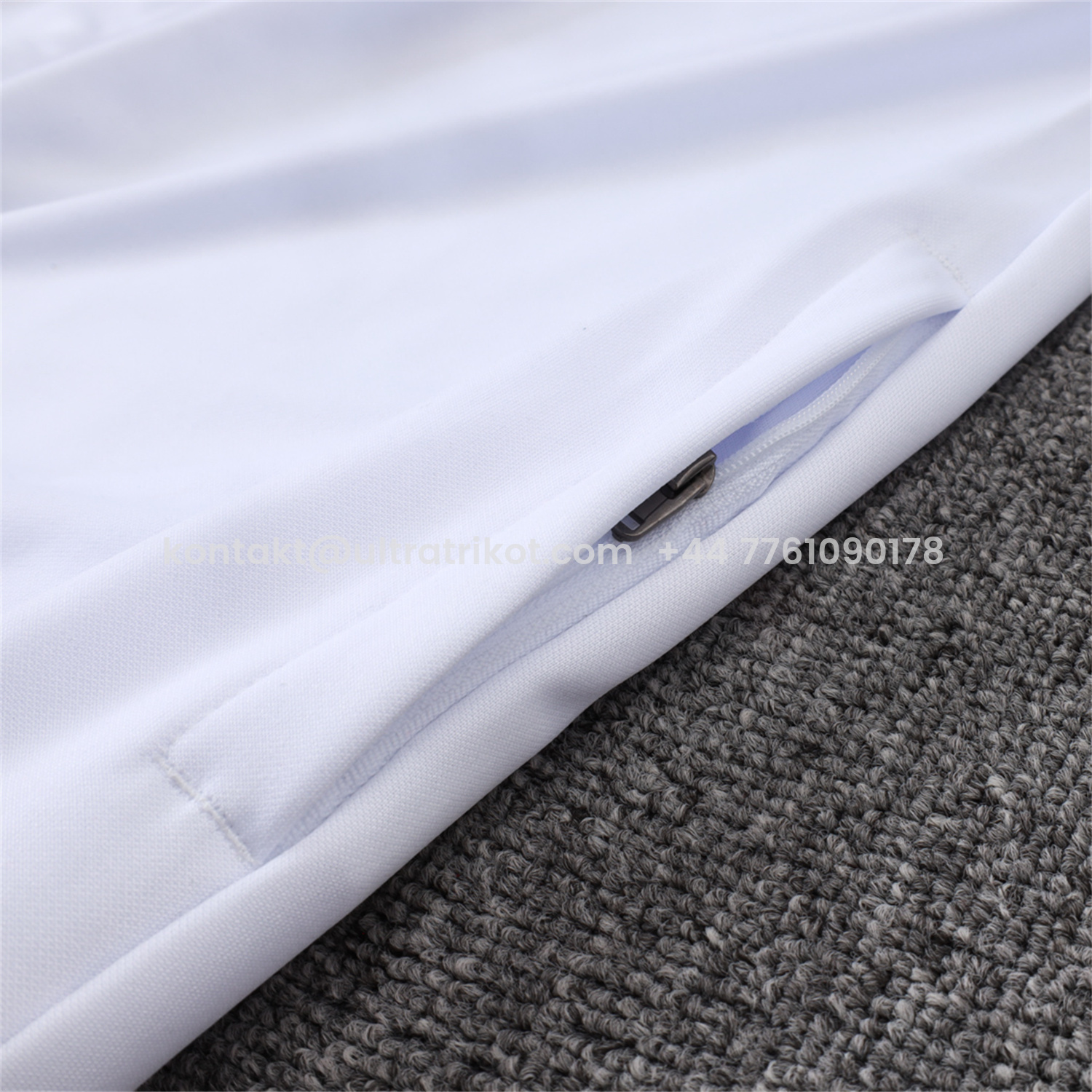 UltraTrikot-Germany 25-26 125th Anniversary Jacket Training Tracksuit - White Jackets & Black Pants