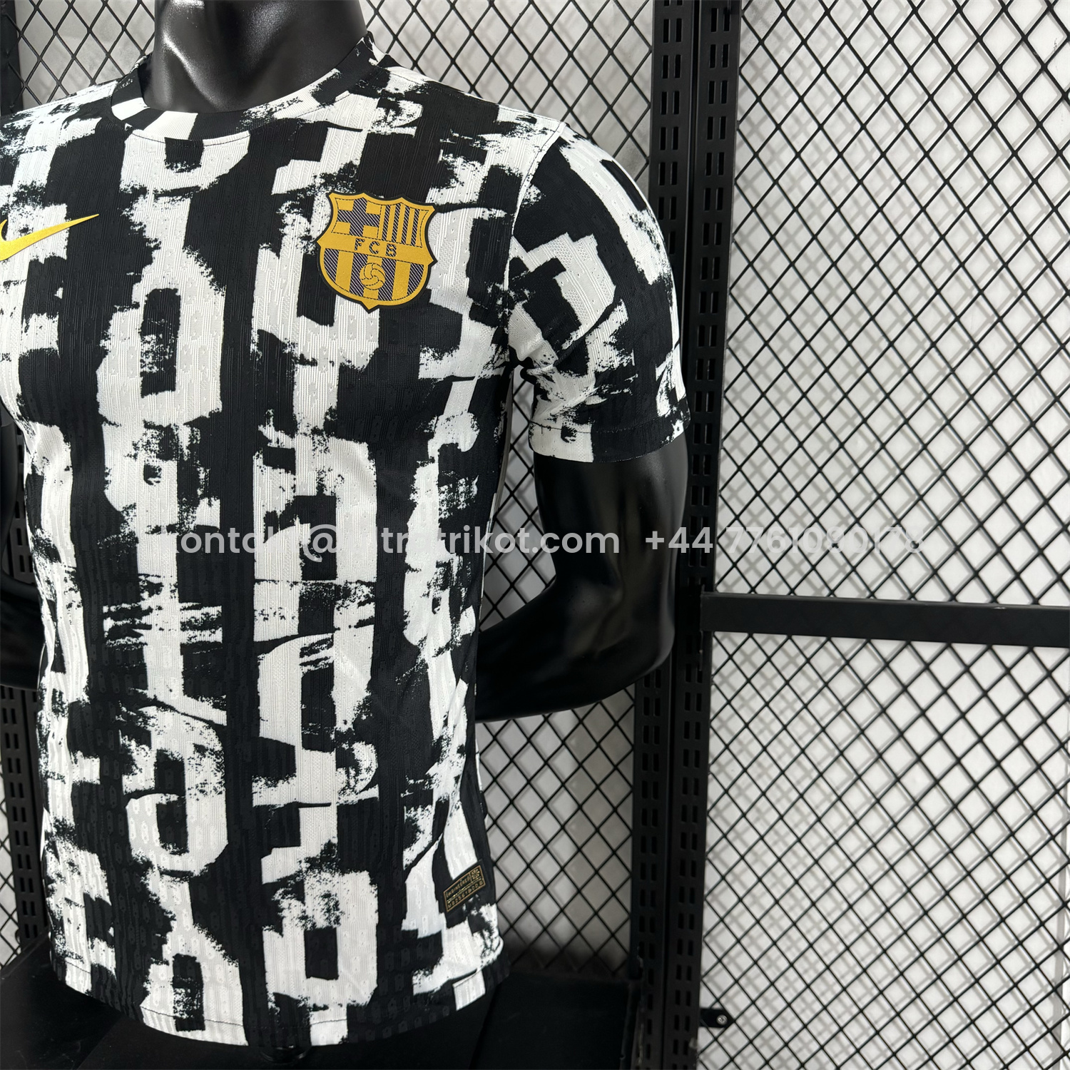 UltraTrikot-Barcelona 25-26 Unsponsored White & Black Letters Special Jersey - Player Version