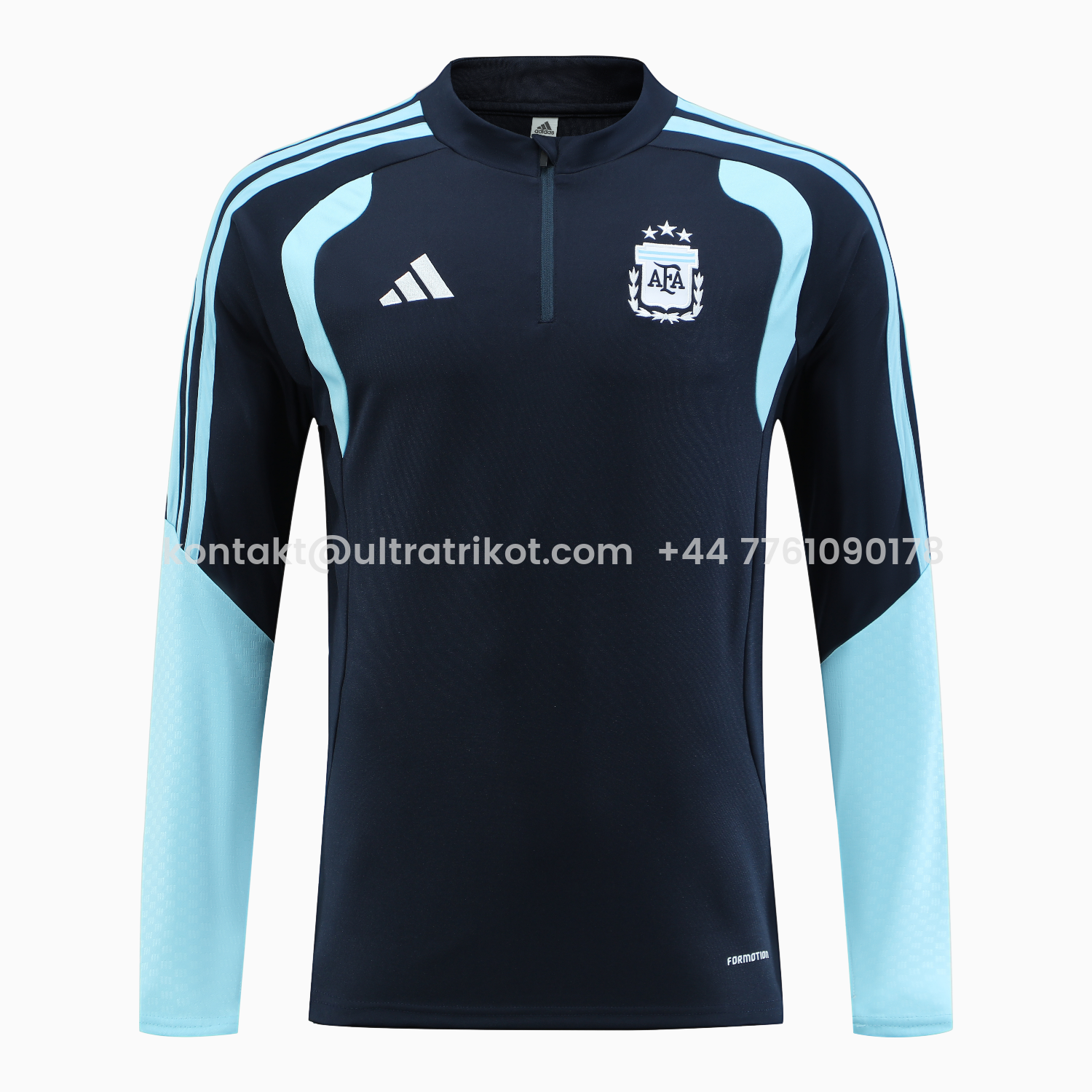 UltraTrikot-Argentina 2026 Kids Long Sleeve Training Set - Blue Black Top & Pants