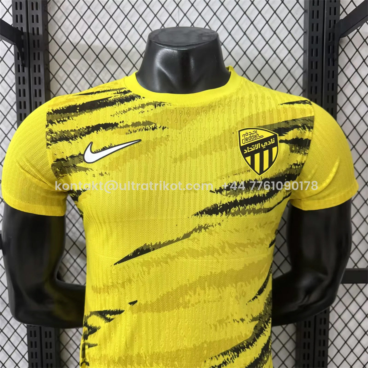 UltraTrikot-Al Ittihad Jeddah United 25-26 Pre-Match Yellow Jersey - Player Version