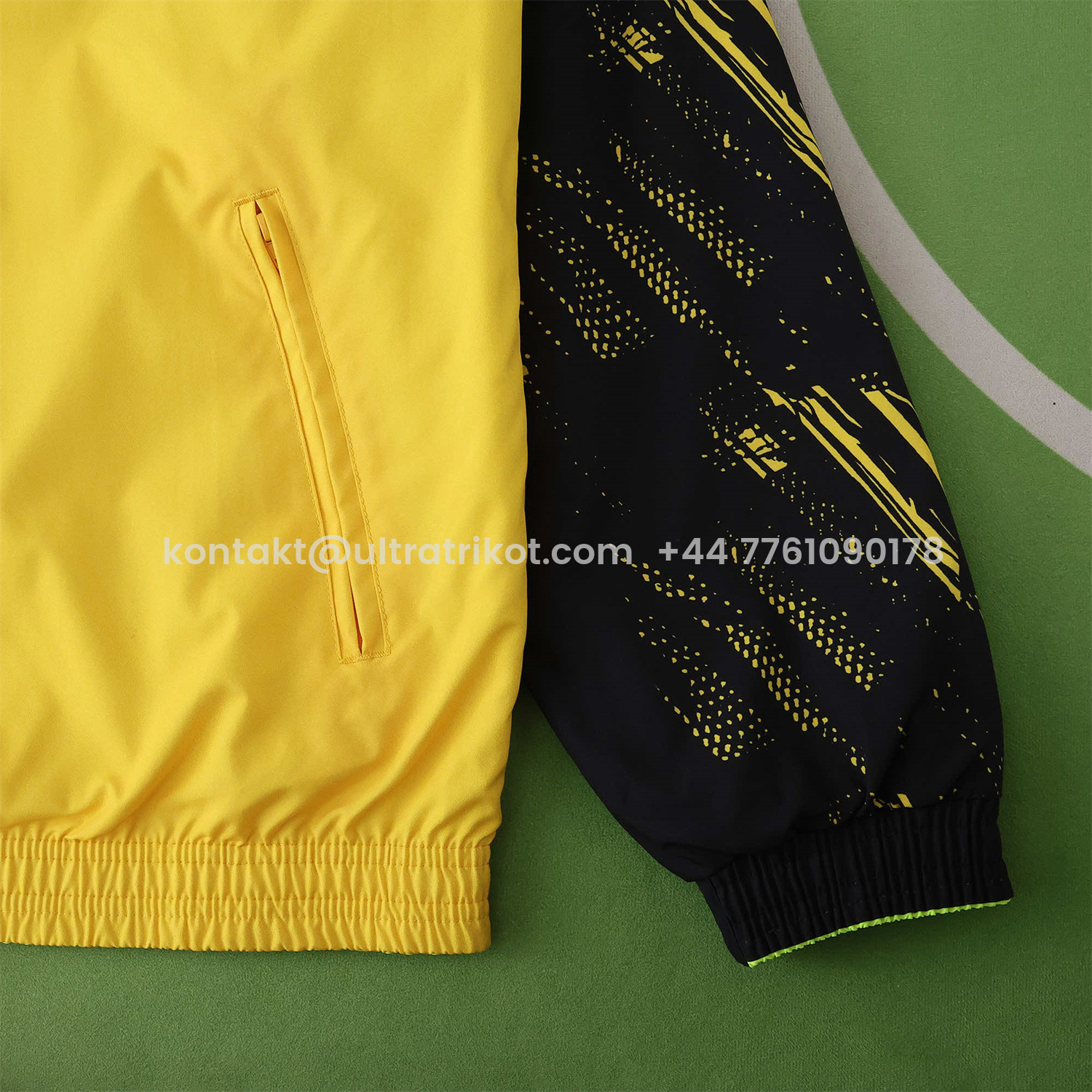 UltraTrikot-Dortmund 25-26 Double Sided Reversible Windbreaker - Green & Yellow