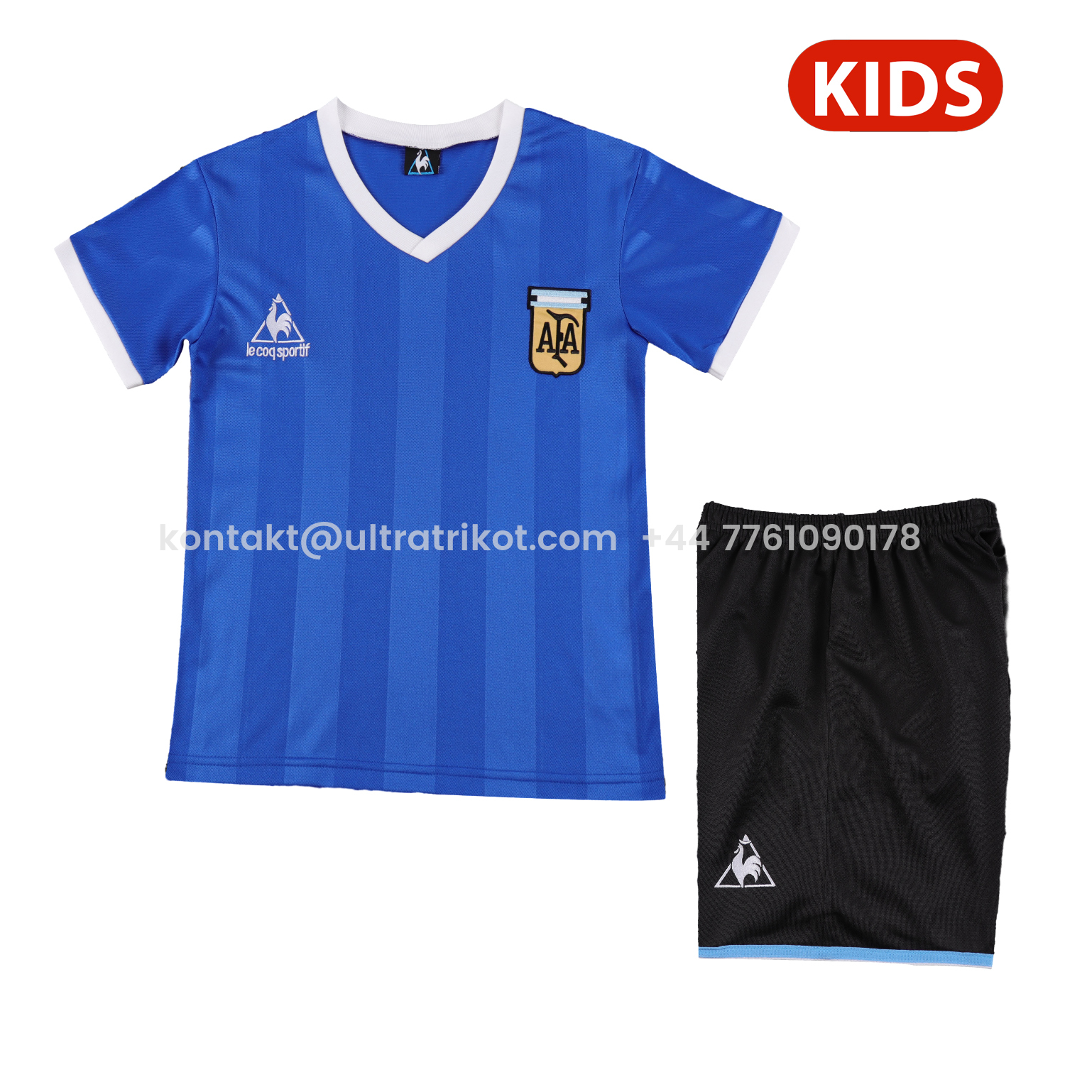 UltraTrikot-Retro Argentina 1986 Away Kids Kit