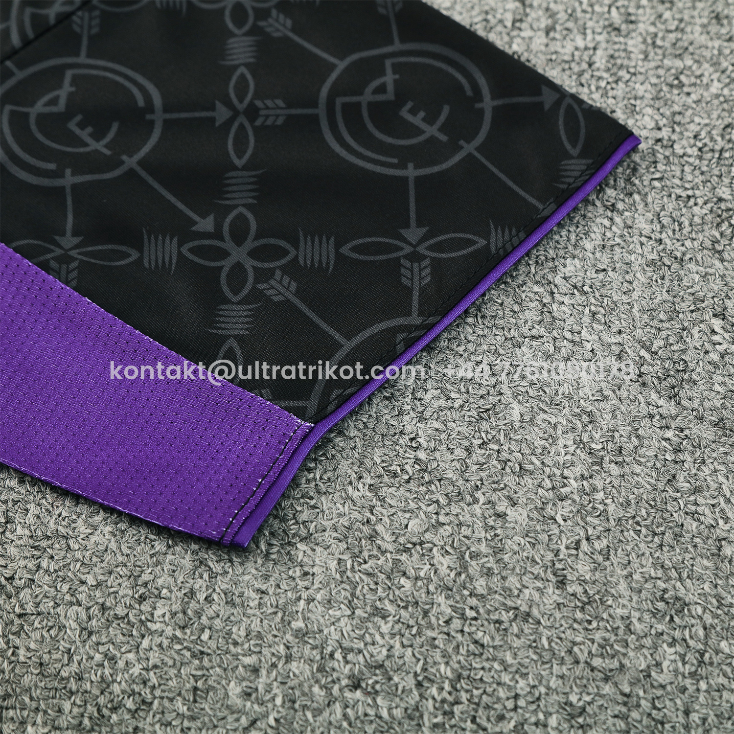 UltraTrikot-Real Madrid 25-26 Short-Sleeve Training Set - Blue Edge Black Top & Black Shorts