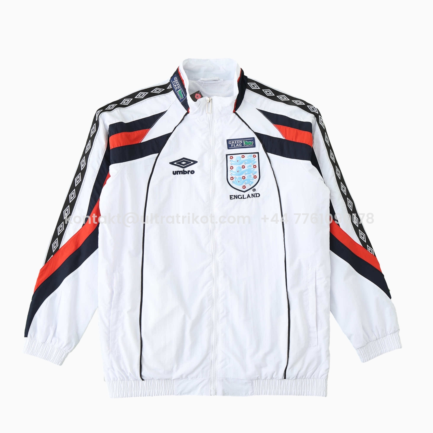 UltraTrikot-Retro England 1998 White Windbreaker