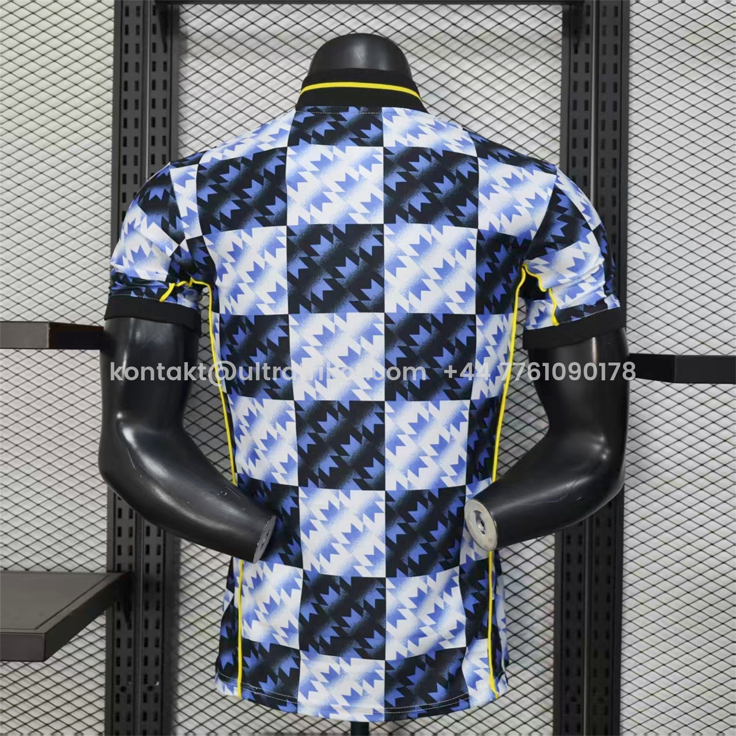 UltraTrikot-Manchester United 25-26 Blue And Black Checkerboard Special Jersey - Player Version