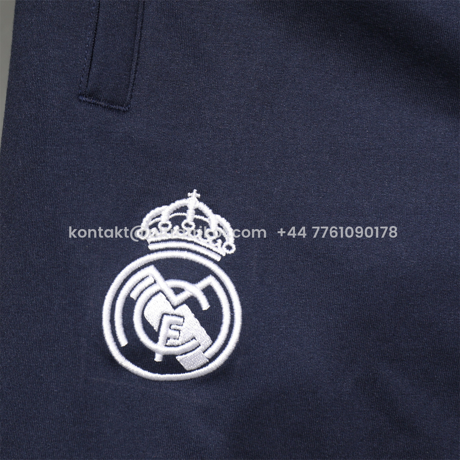 UltraTrikot-Real Madrid 25-26 Pure Color Training Hoodie Set - Deep Blue Hoodie and Deep Blue Pants