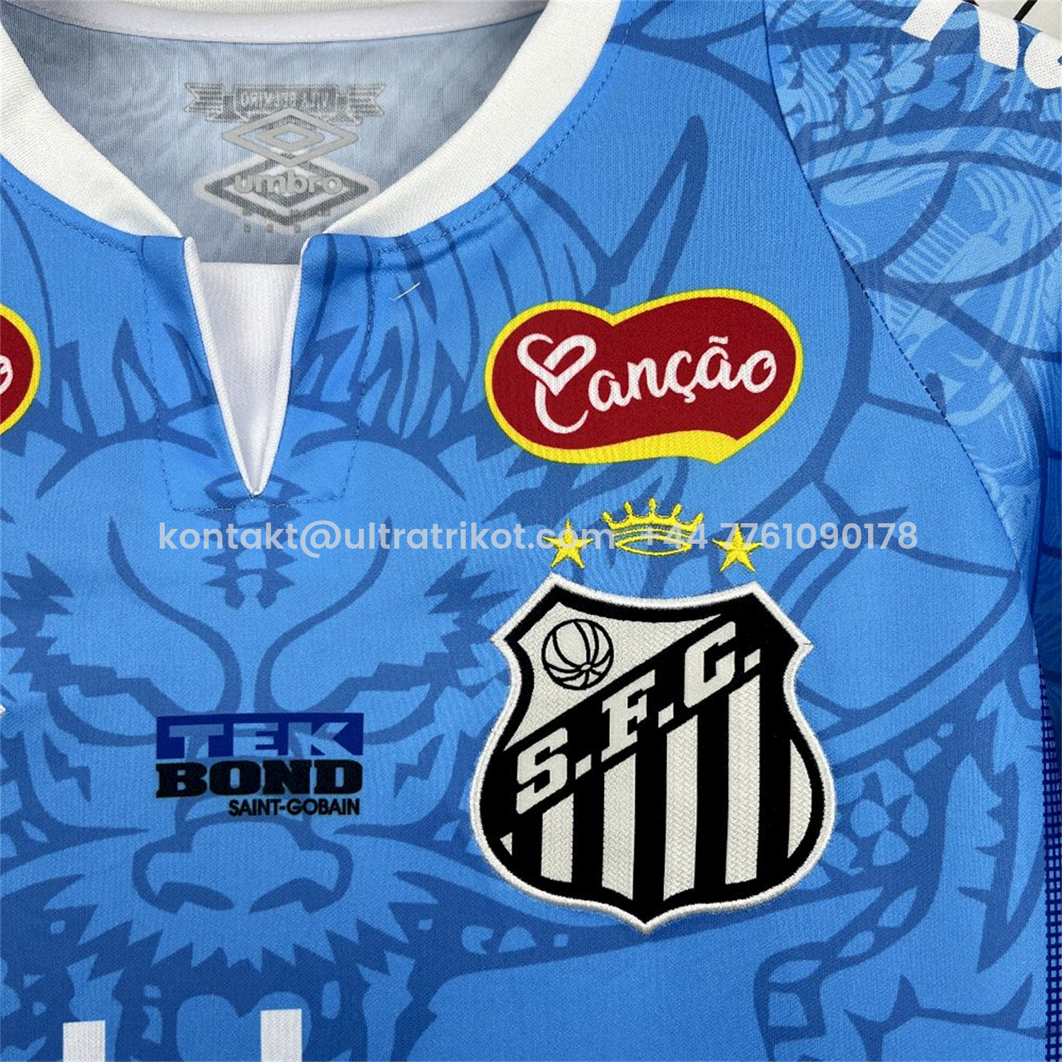 UltraTrikot-Santos 25-26 Blue Special Jersey with Sponsors - Fans Version