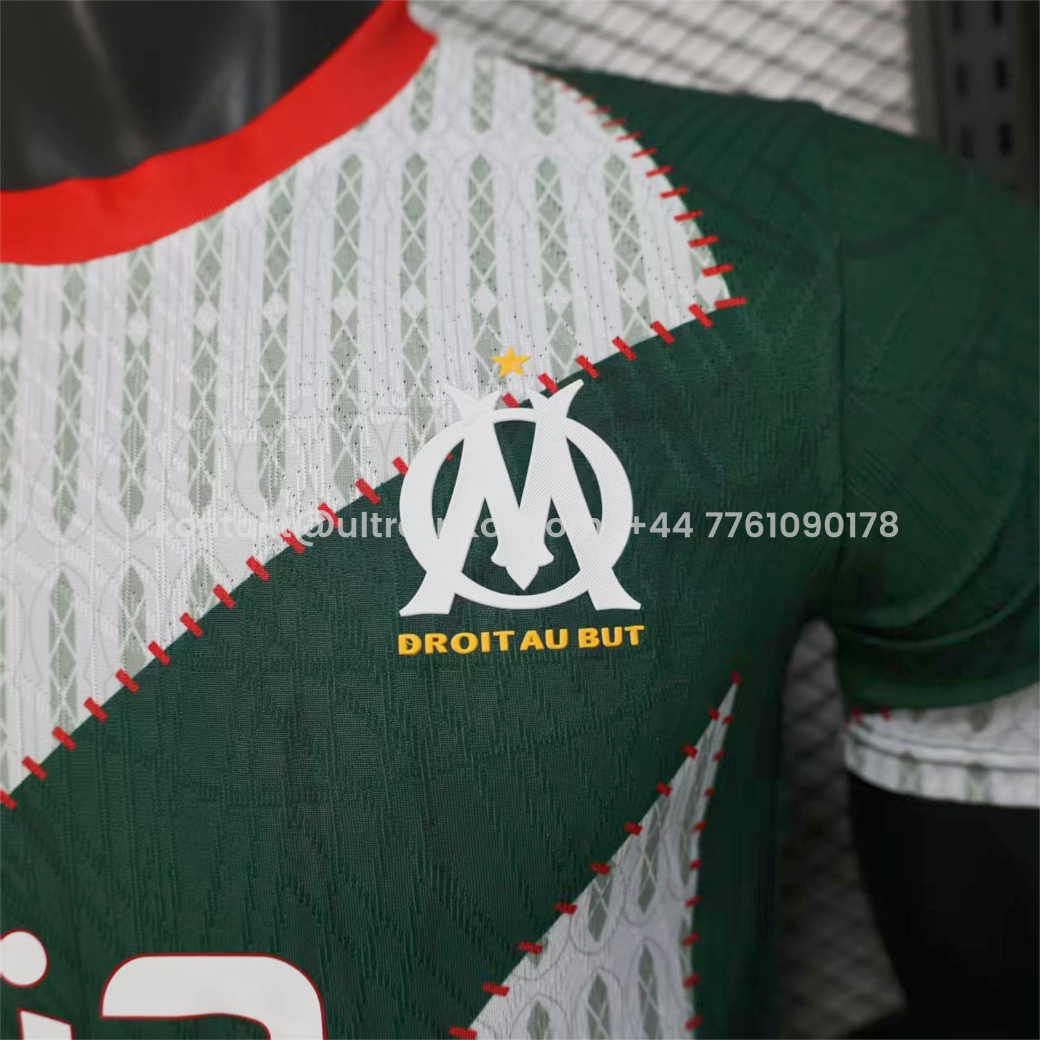 UltraTrikot-Marseille 25-26 Dark Green And White Jersey -Player Version