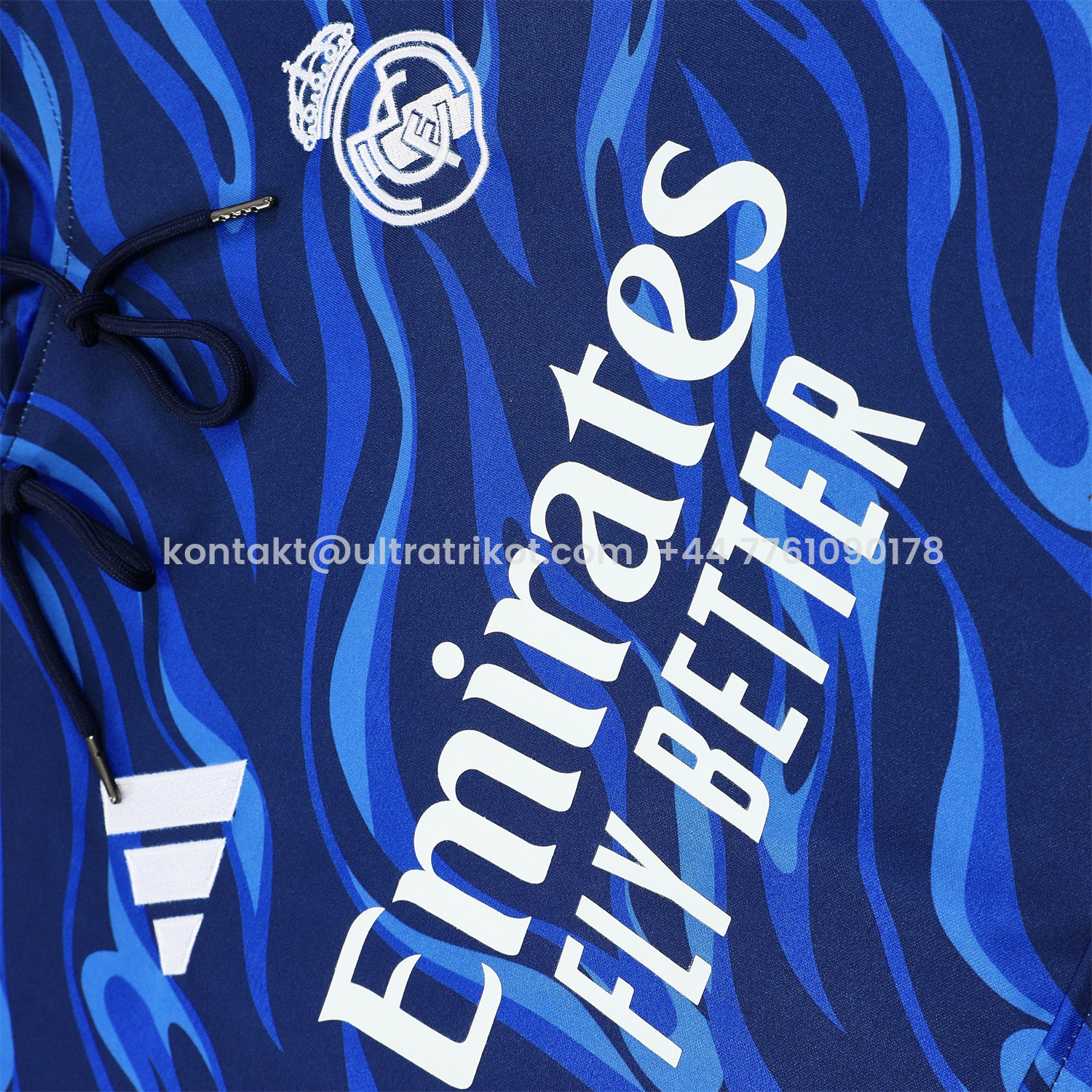 UltraTrikot-Real Madrid 25-26 Training Hoodie Set - Blue Hoodie and Deep Blue Pants