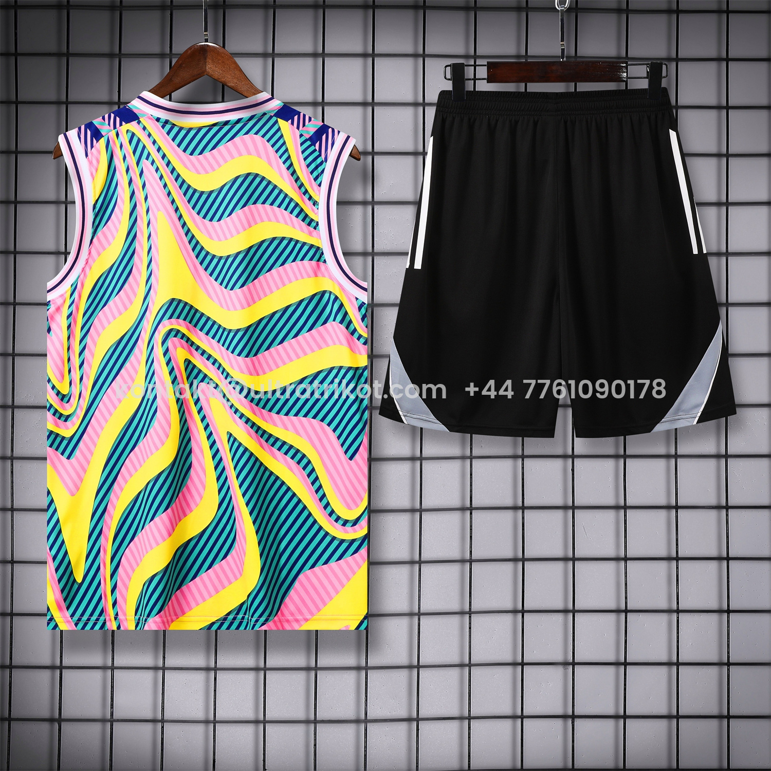 UltraTrikot-Real Madrid 25-26 Vest Training Set - Colorful Vest & Black Shorts