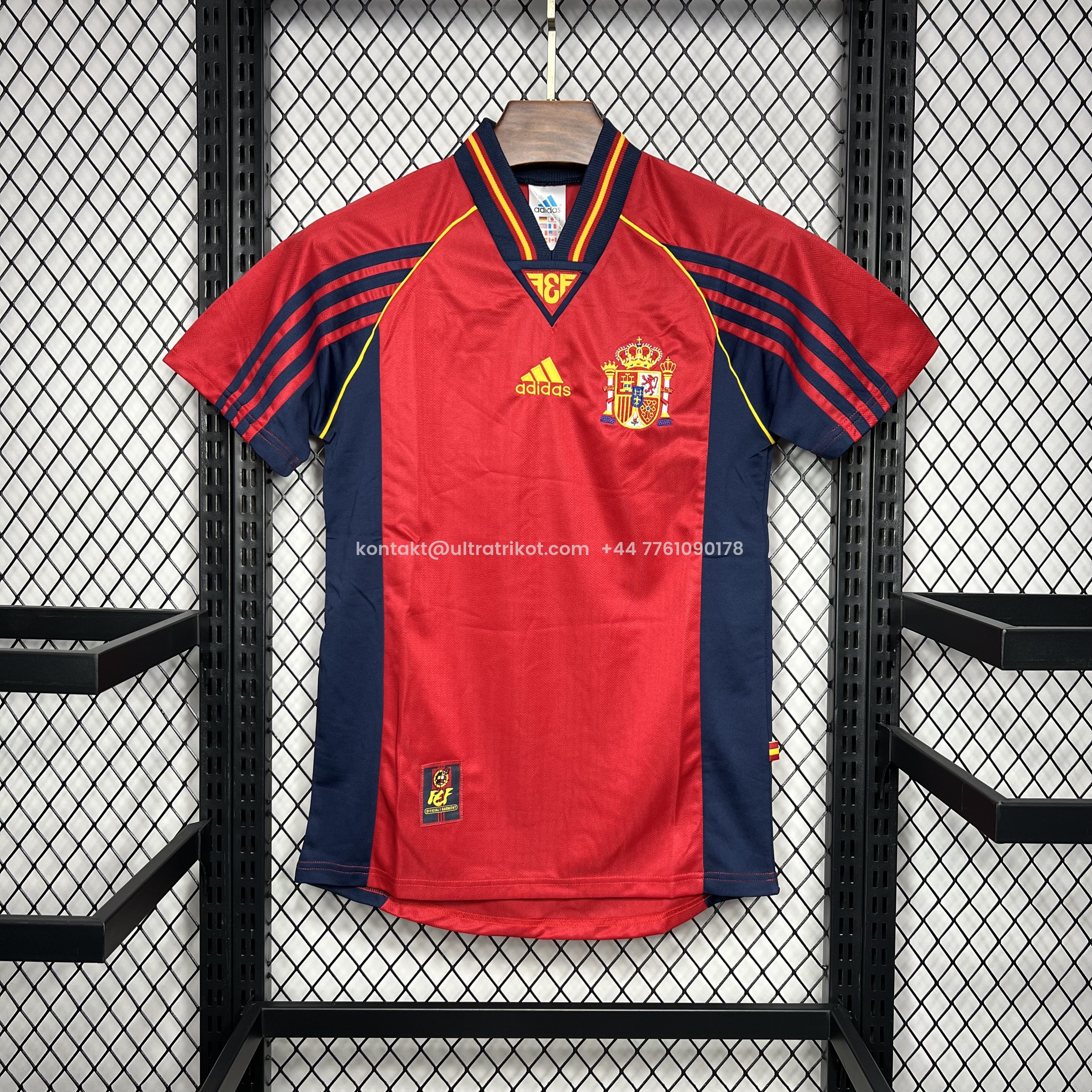 UltraTrikot-Retro Spain 1998 Home Stadium Jersey