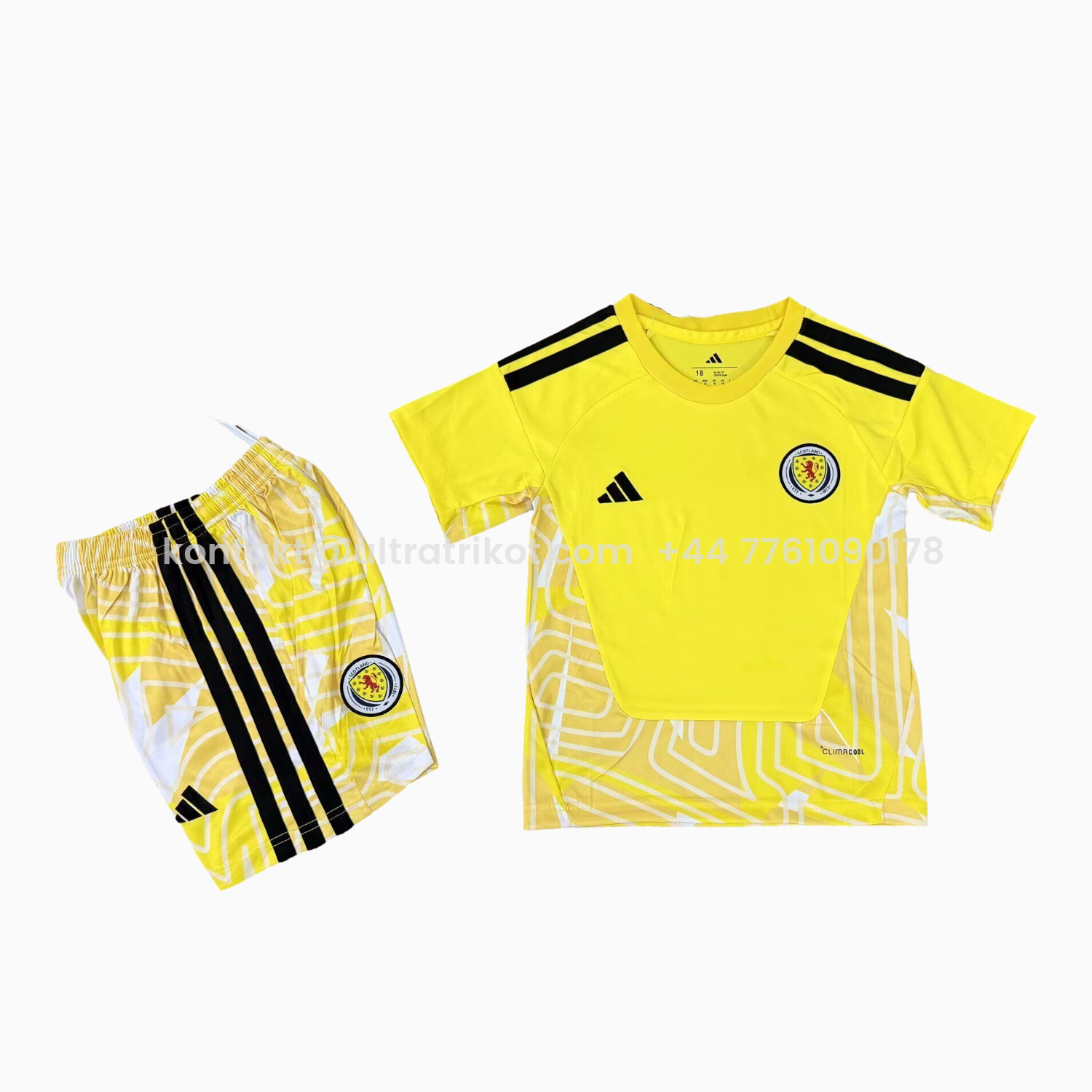 UltraTrikot-S-c-o.t l.a-n.d 2026 Goalkeeper Yellow Kids Kit