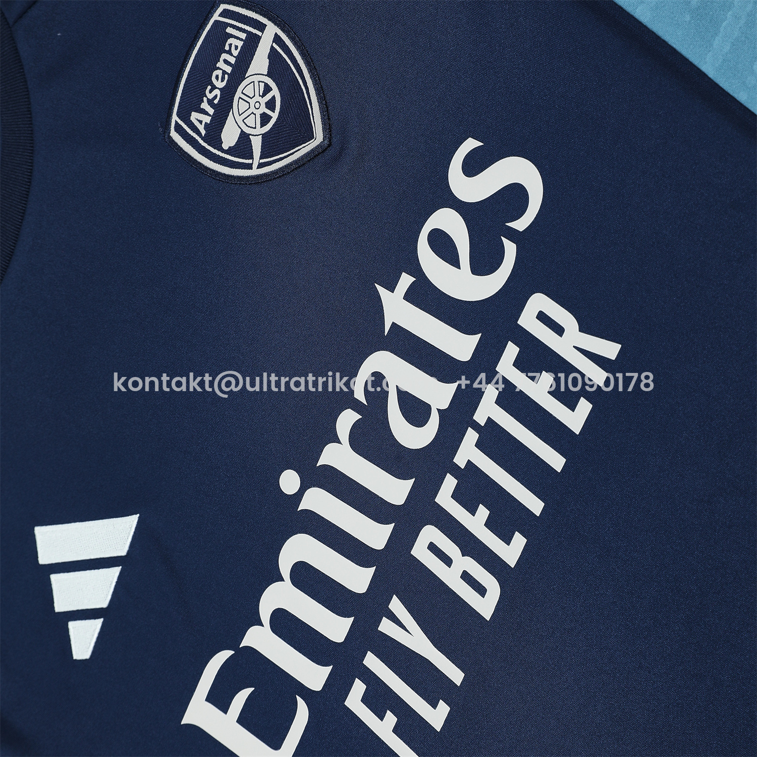 UltraTrikot-Arsenal 25-26 Short-Sleeve Training Set - Deep Blue Top & Shorts
