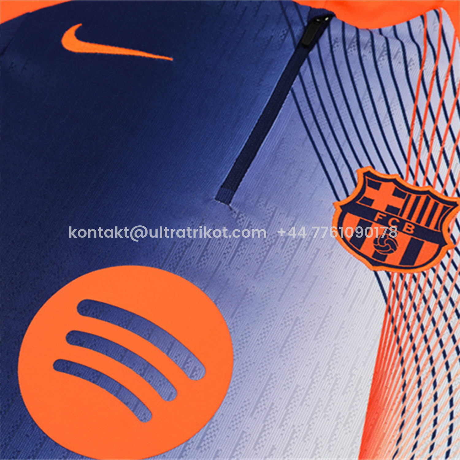 UltraTrikot-Barcelona 25-26 Kids Long Sleeve Training Set - Red Blue Line Top & Blue Pants