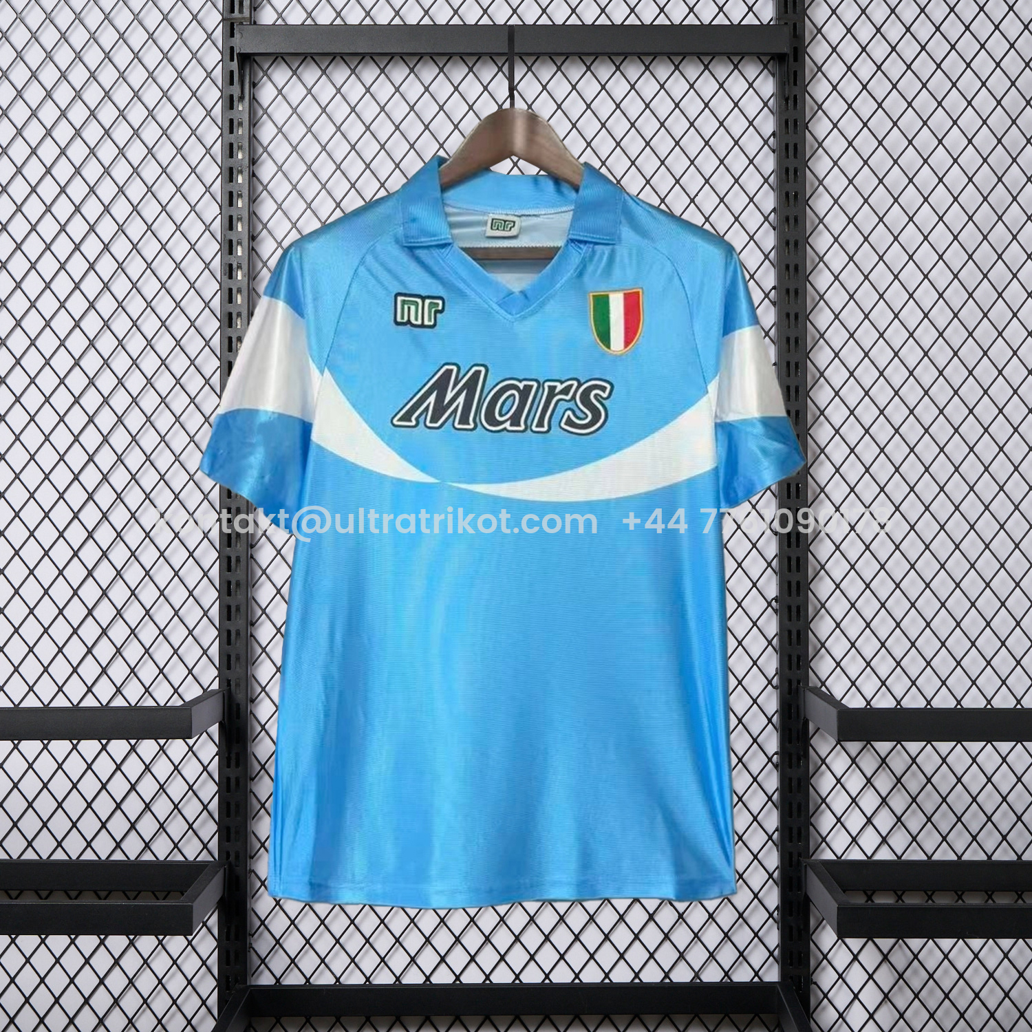 UltraTrikot-Retro Napoli 1990-91 Home 2 Sky Blue And White Jersey