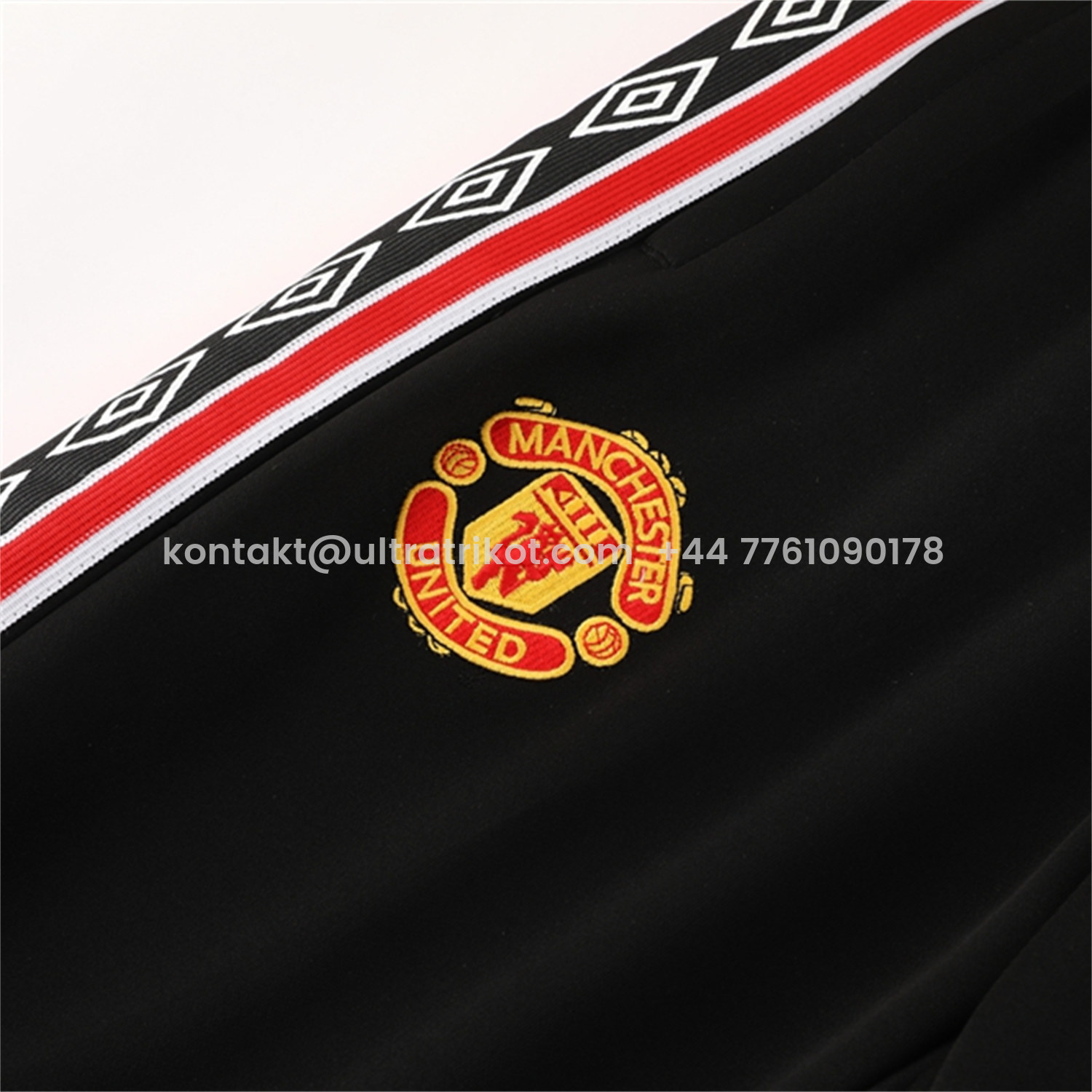 UltraTrikot-Manchester United 25-26 Throwback 98-99 Style Jacket Training Tracksuit - Black