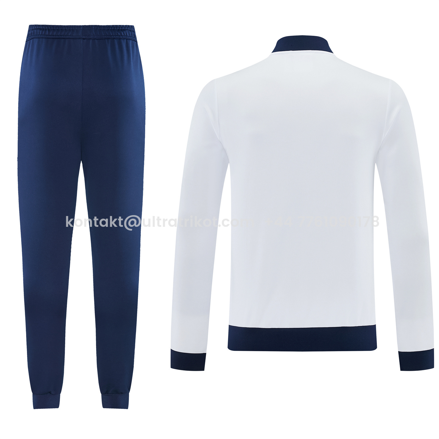 UltraTrikot-AS Roma 25-26 Originals LFSTLR Jacket Training Tracksuit - White Top and Blue Pant