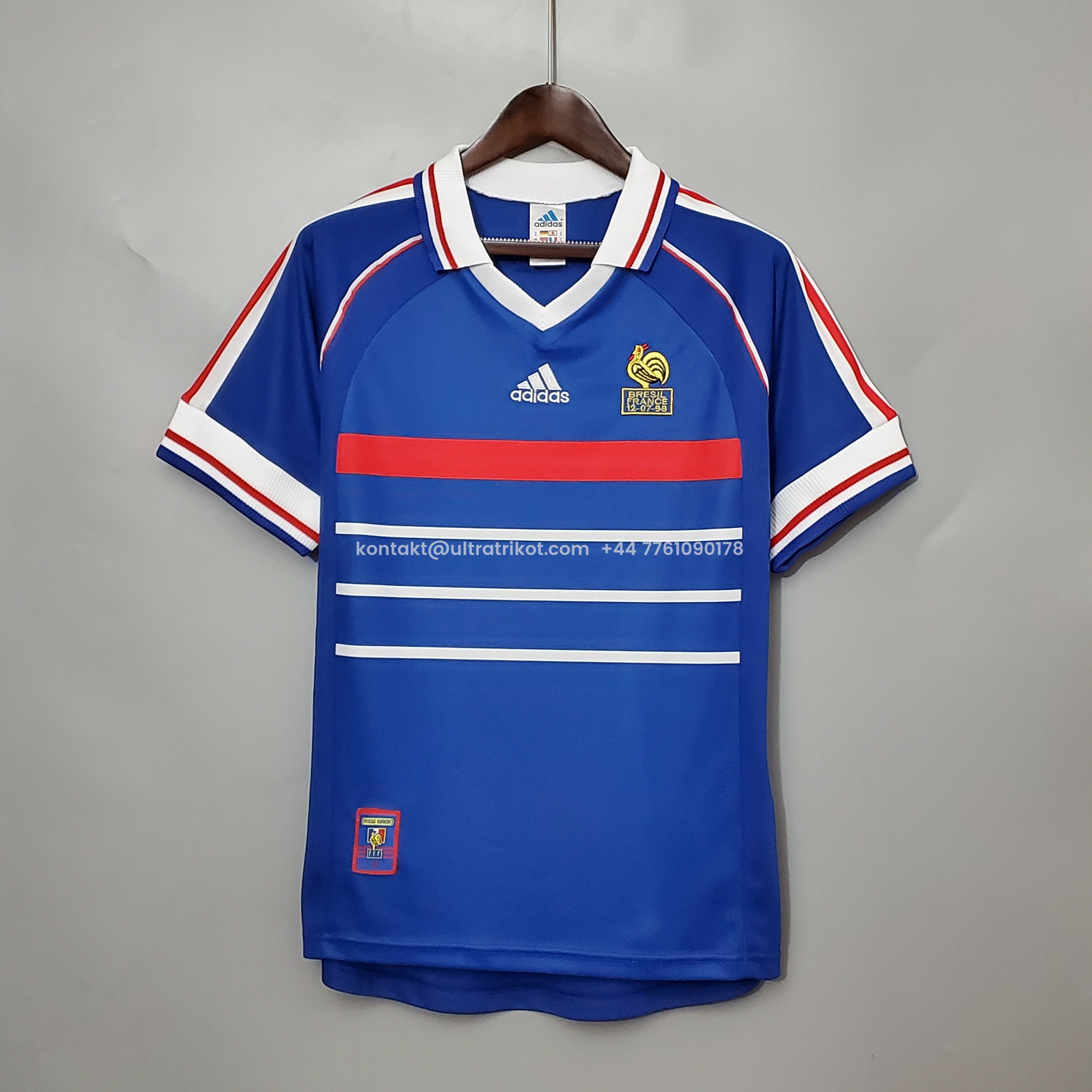 UltraTrikot-France Retro 1998 Home Jersey