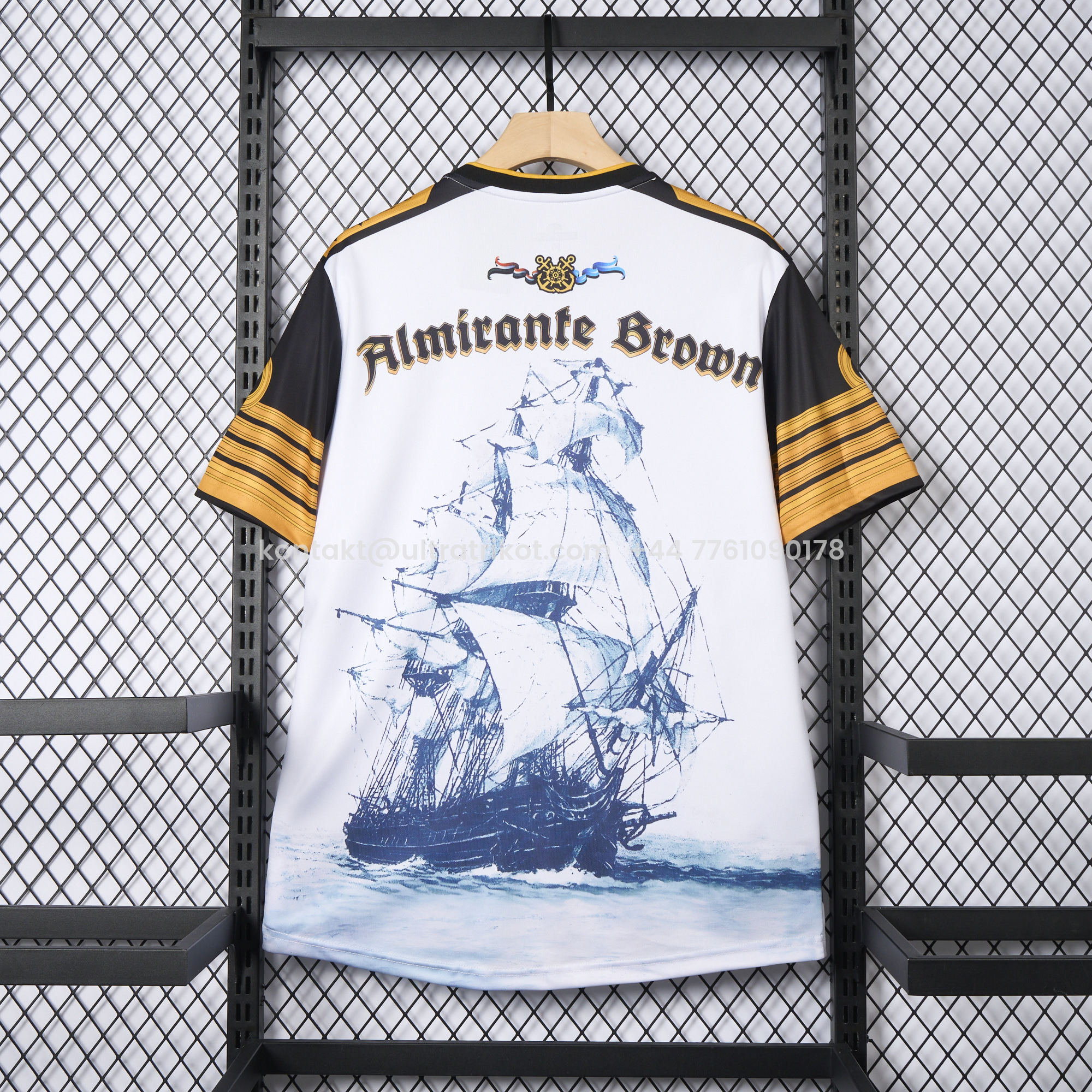 UltraTrikot-Retro Club Almirante Brown 2021 White Anniversary Jersey