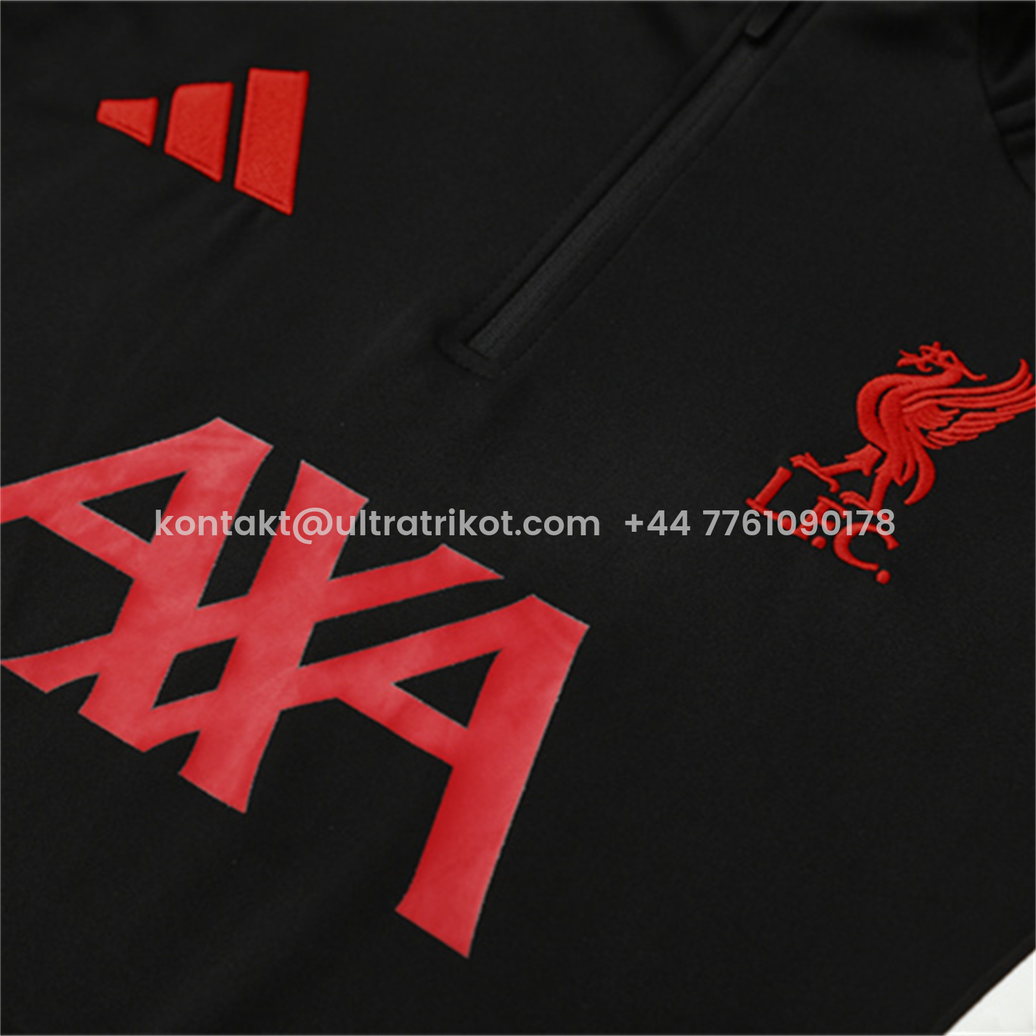 UltraTrikot-Liver.pool 25-26 Long Sleeve Training Set - Black Top & Black Pants