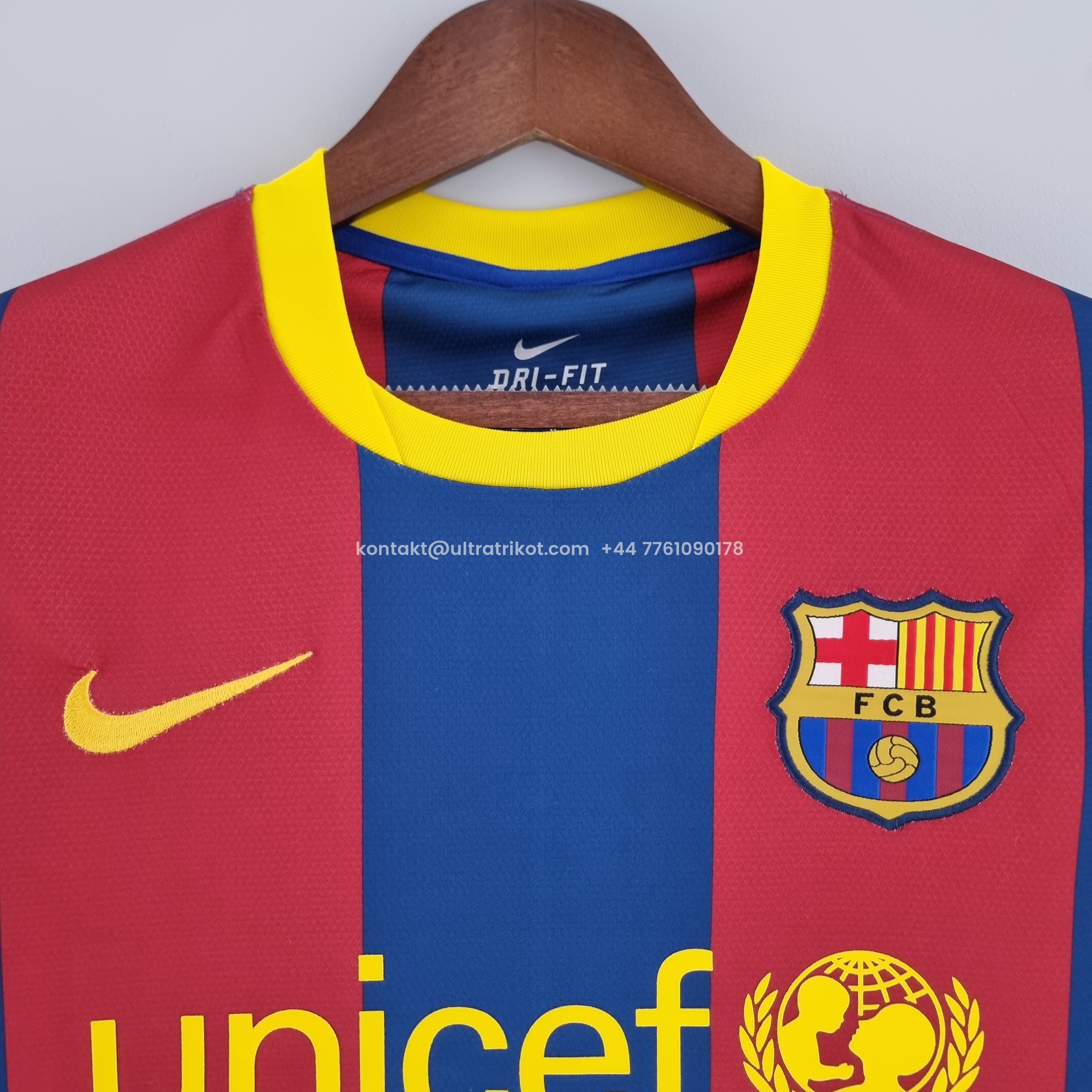 UltraTrikot-Retro Barcelona 10-11 Home Long Sleeve Jersey