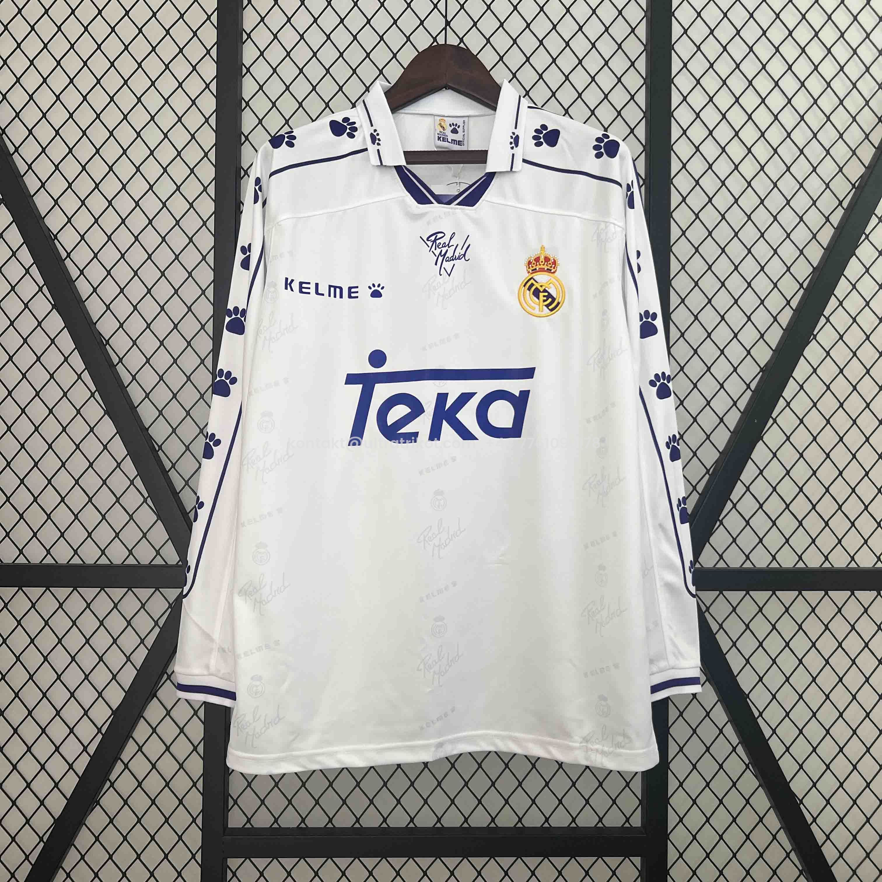 UltraTrikot-Retro Real Madrid 1994-96 Home Long Sleeve Jersey