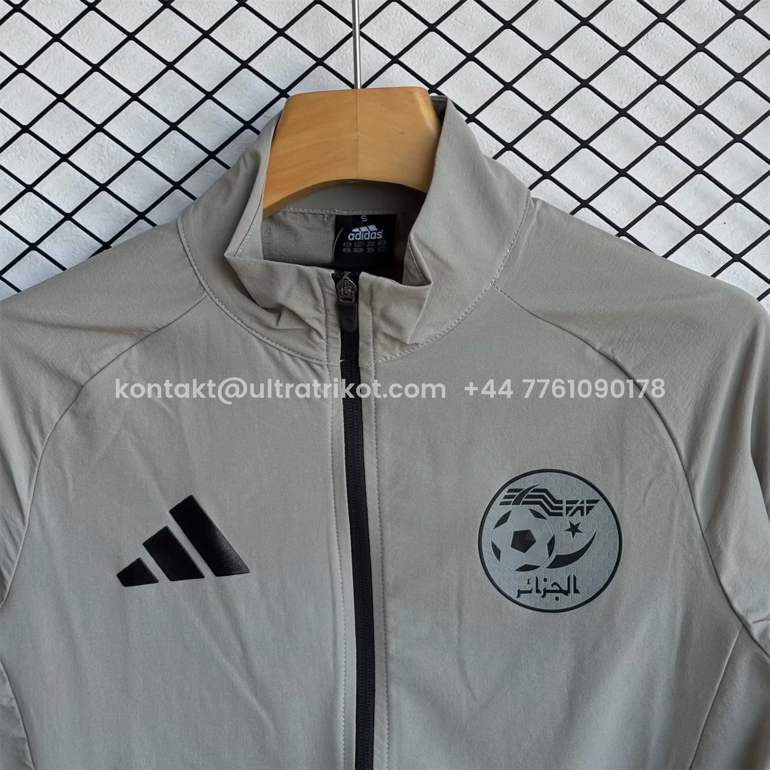 UltraTrikot-Algeria 25-26 Windbreaker Training Set - Grey Top and Pants