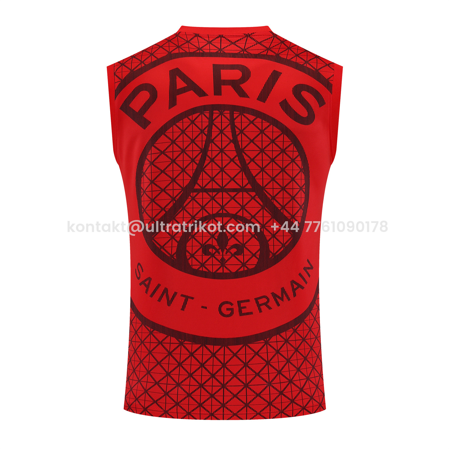 UltraTrikot-Paris Saint-Germain PSG 25-26 Vest Training Set - Red Vest & Deep Blue Shorts