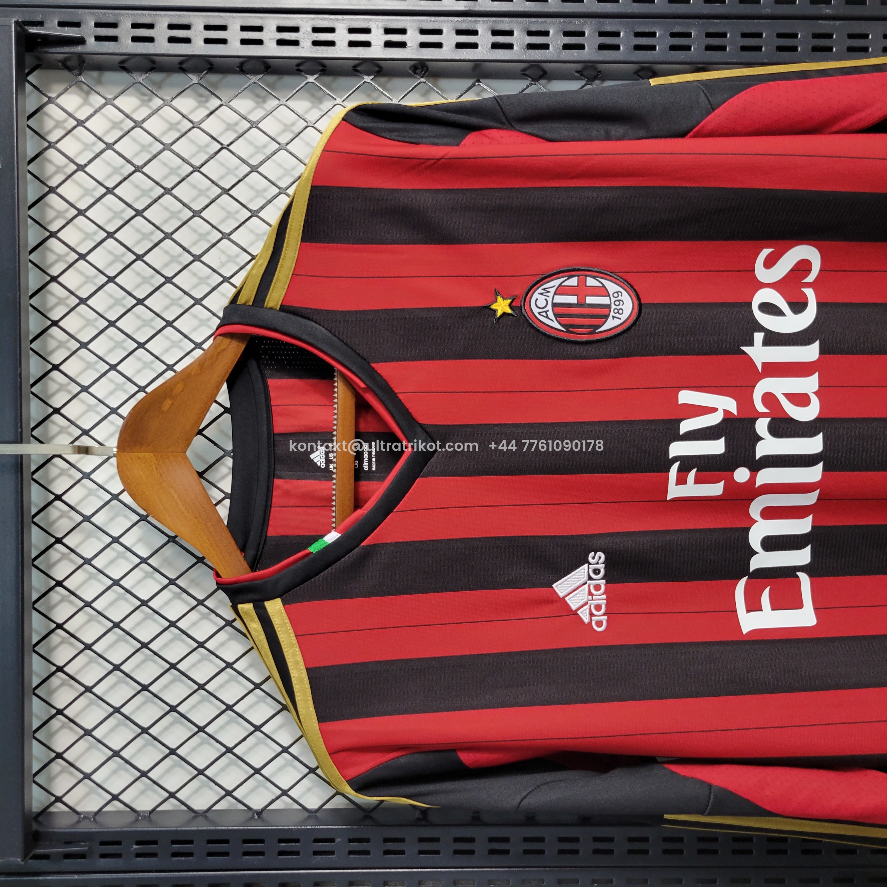 UltraTrikot-Retro AC Milan 13-14 Home Stadium Long Sleeve Jersey