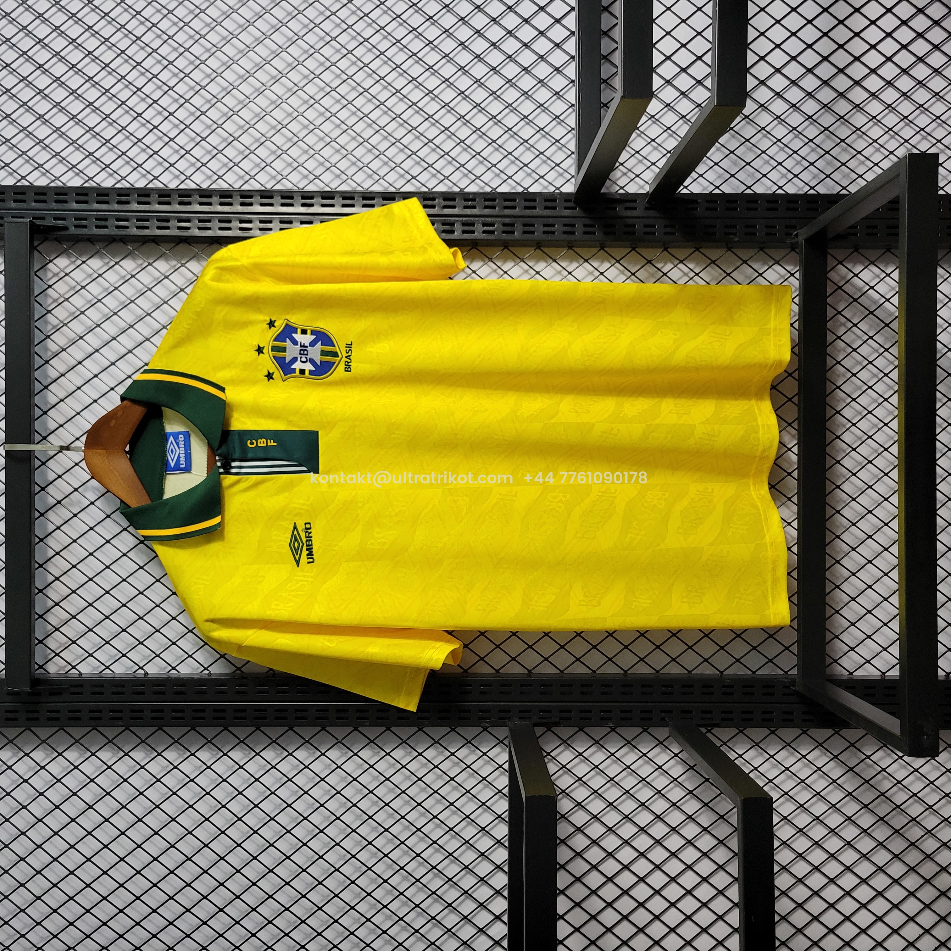 UltraTrikot-Retro Brazil 1991-93 Home Stadium Jersey