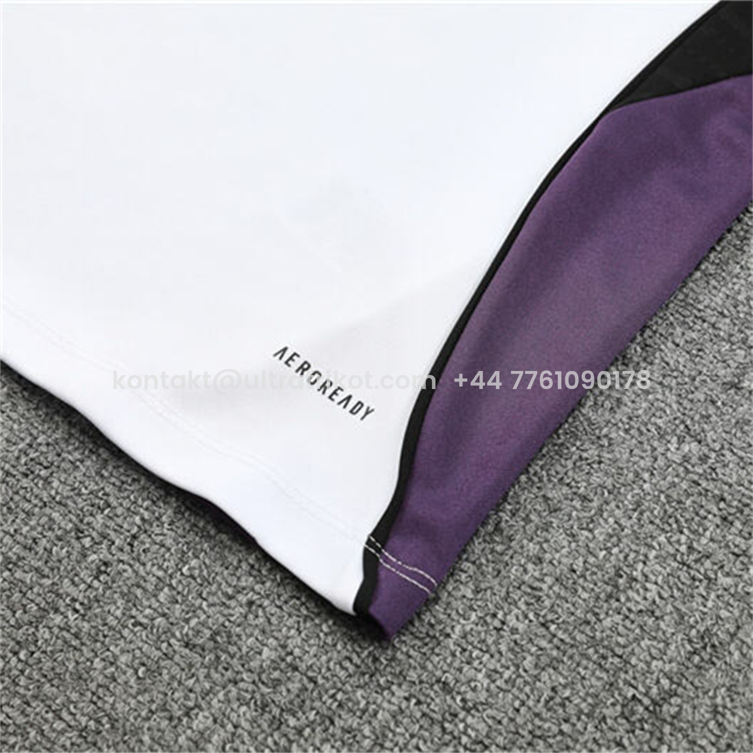 UltraTrikot-Manchester United 25-26 Long Sleeve Training Set - White Top & Black Pants