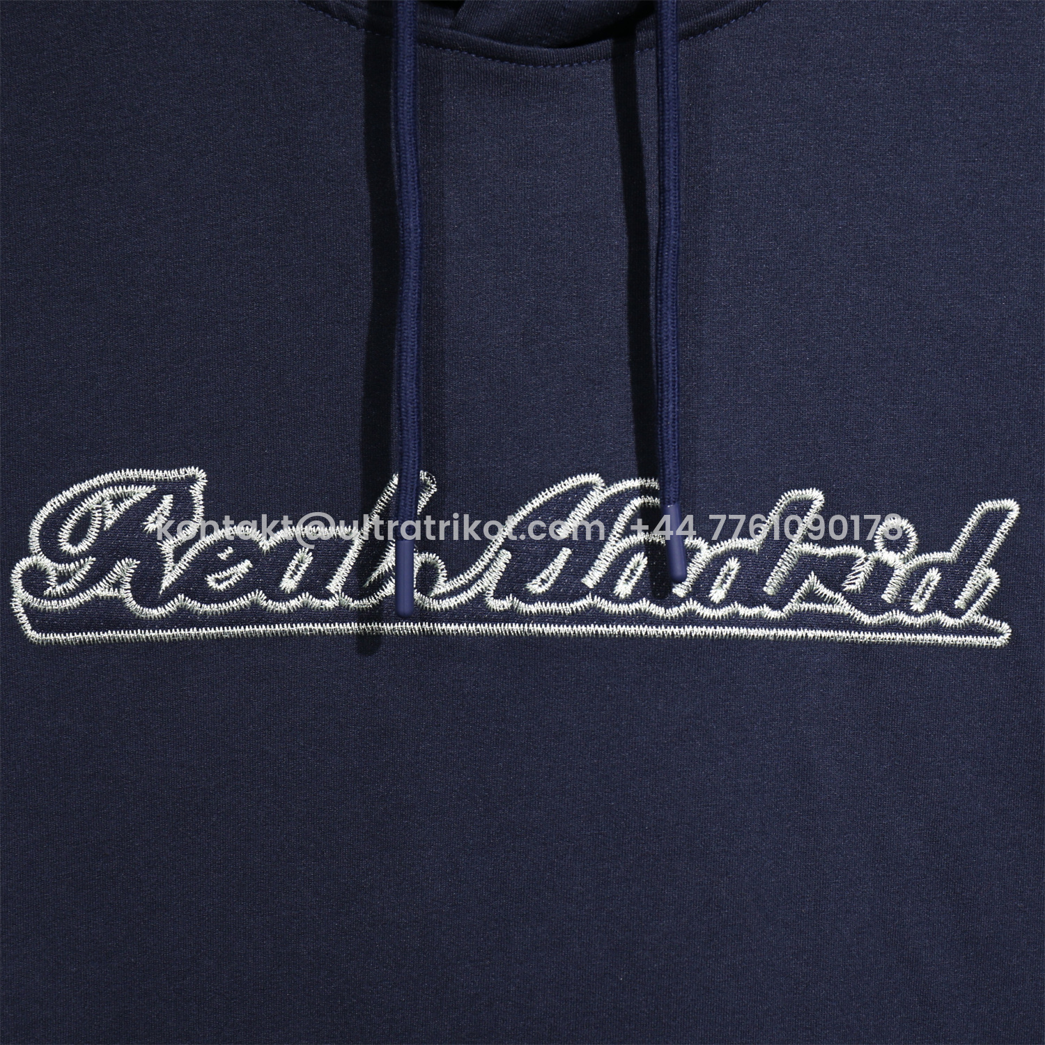 UltraTrikot-Real Madrid 25-26 Pure Color Training Hoodie Set - Deep Blue Hoodie and Deep Blue Pants