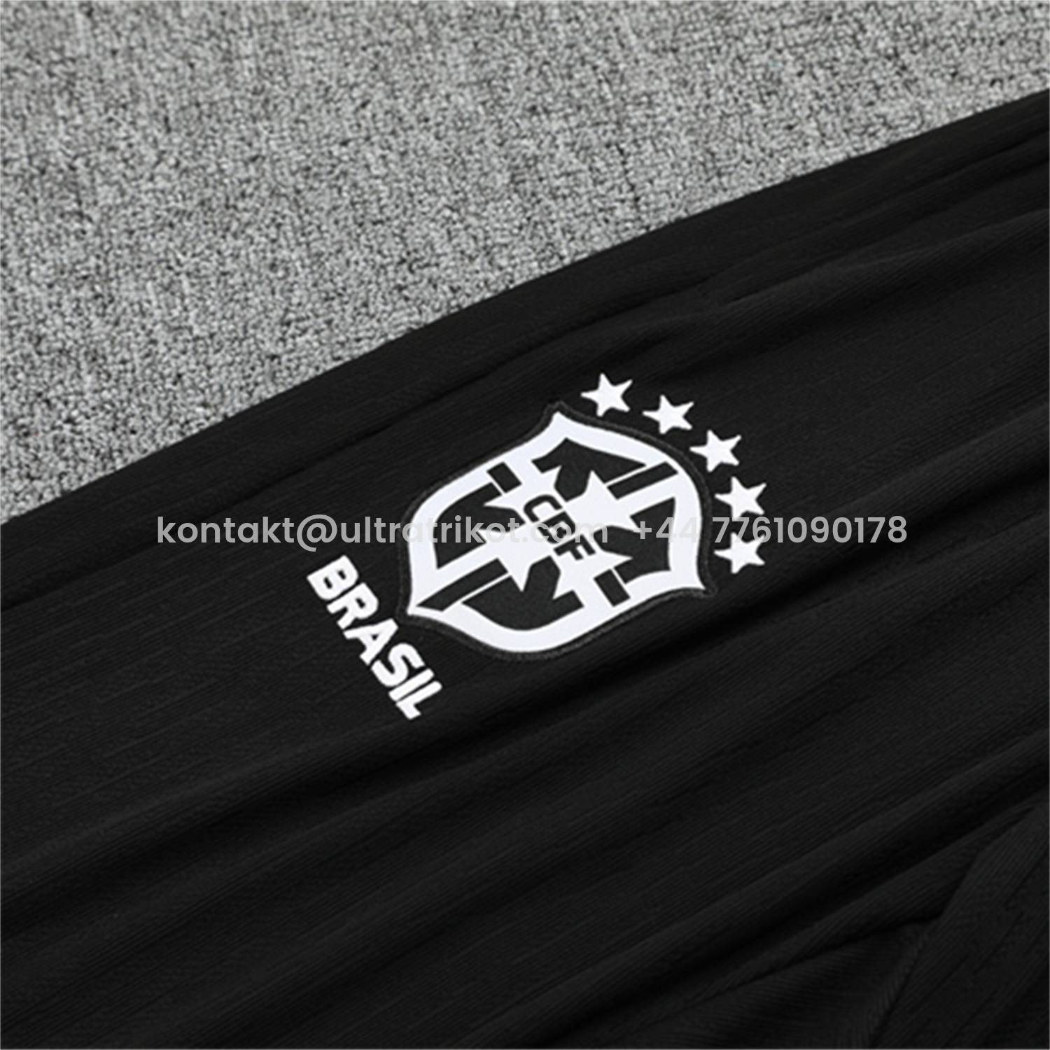UltraTrikot-Brazil 25-26 Kids Long Sleeve Training Set - Player Version - Black Top and Pants