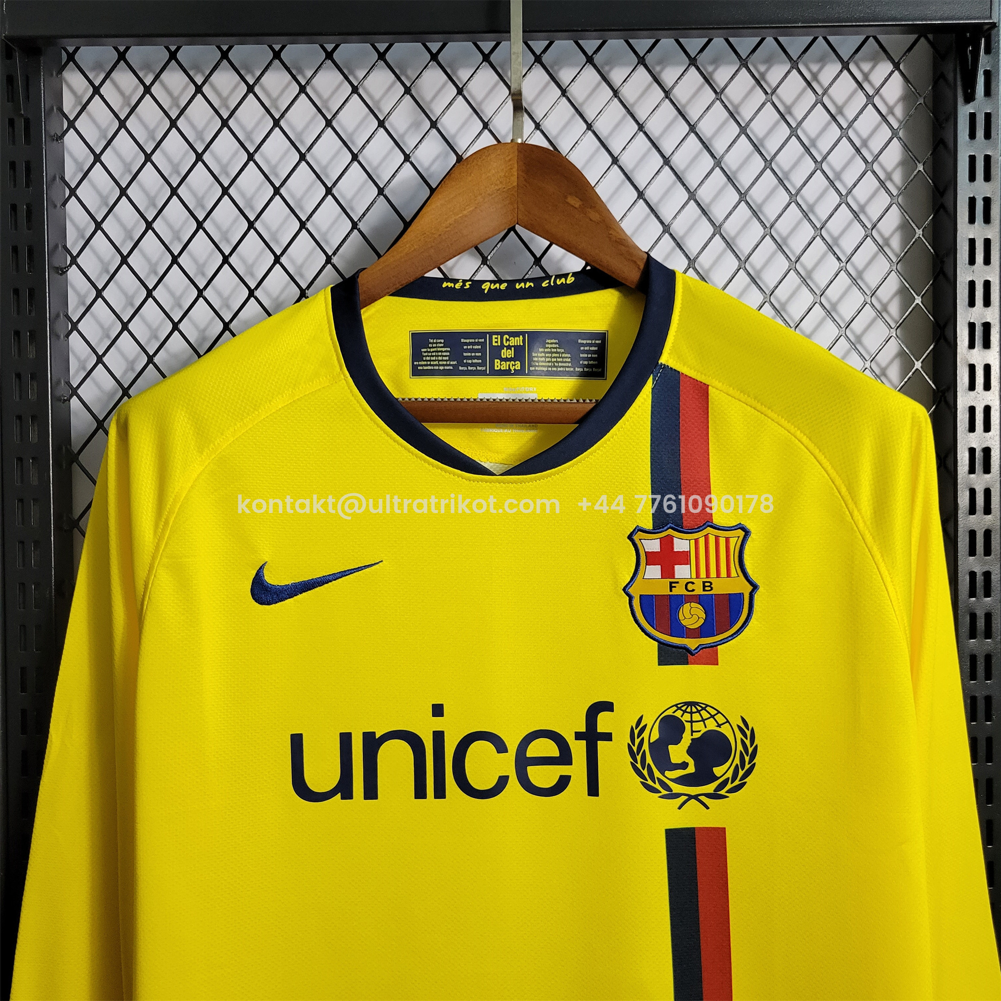 UltraTrikot-Retro Barcelona 08-09 Away Stadium Long Sleeve Jersey