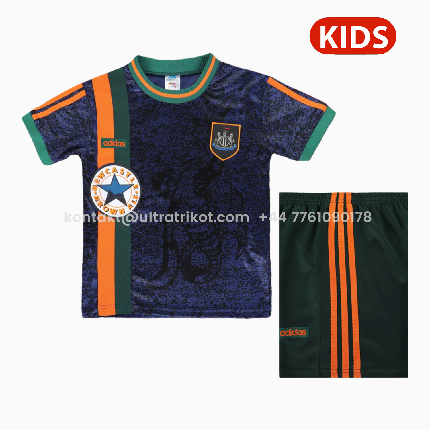 UltraTrikot-Retro Newcastle United 1997-98 Away Kids Kit