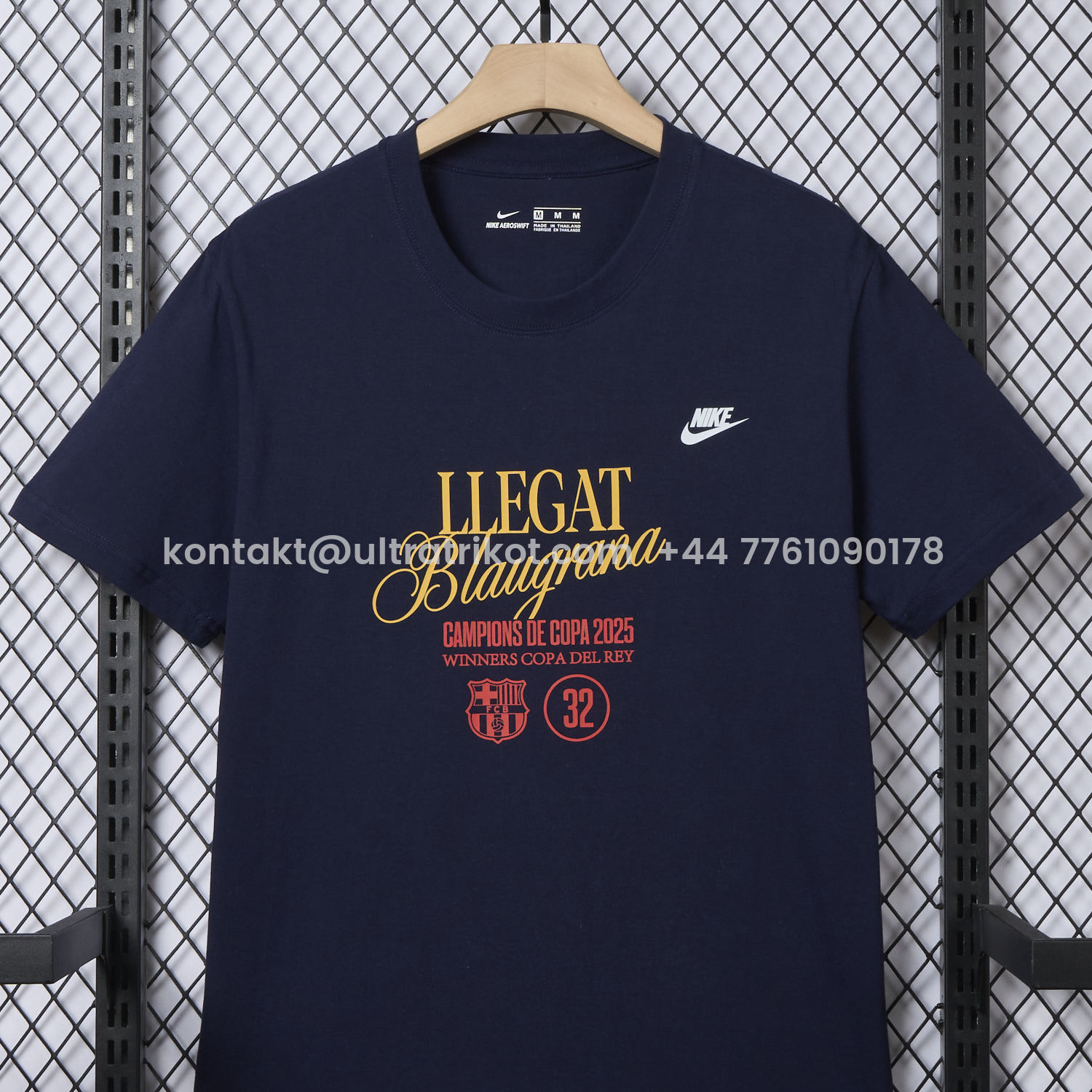 UltraTrikot-Barcelona 2025 Winners Copa Del Rey Deep Blue Commemorative T-shirt