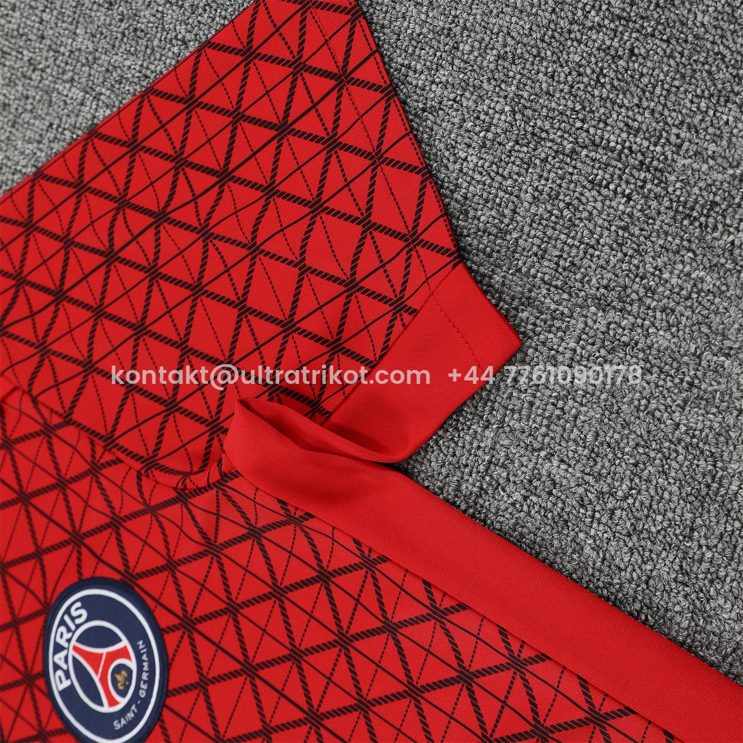 UltraTrikot-Paris Saint-Germain PSG 25-26 Short-Sleeve Training Set - Red Top & Deep Blue Shorts