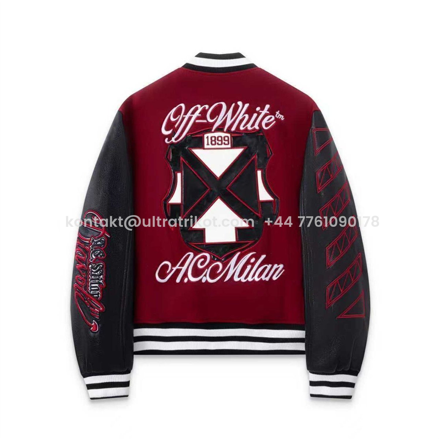 UltraTrikot-AC Milan 25-26 Off-White Warm Windbreaker Jacket - Wine Red And Black
