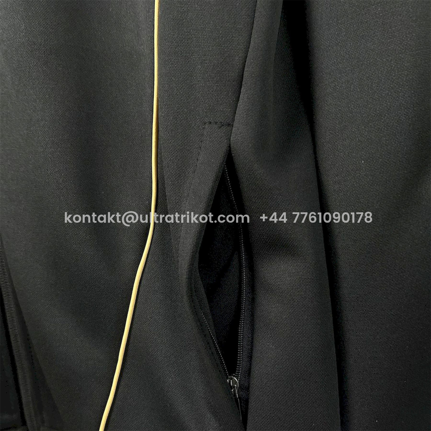 UltraTrikot-Portugal 25-26 Eusebio Special Windbreaker Training Set - Black White Top and Pants