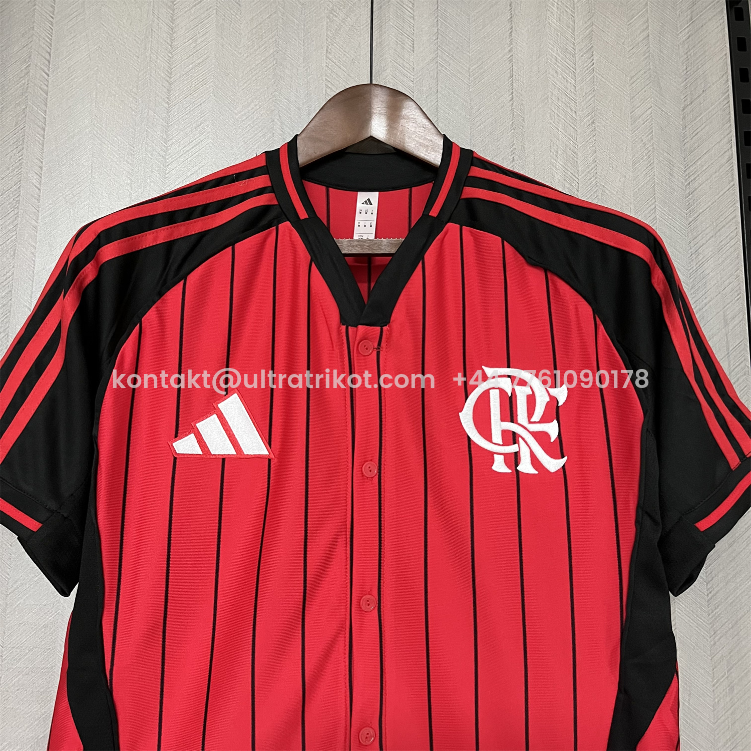 UltraTrikot-Flamengo 25-26 Red Baseball Jersey with Black Stripes