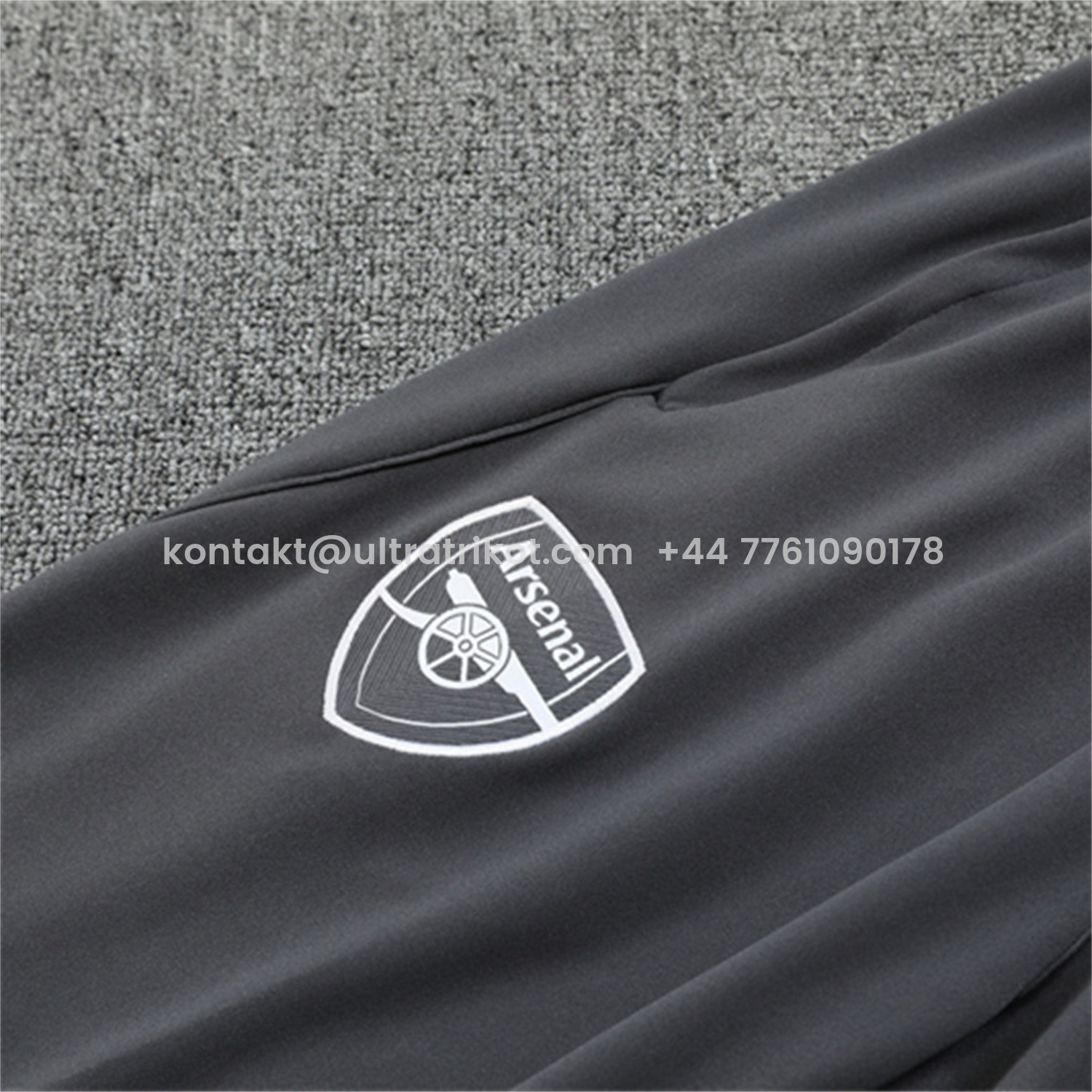 UltraTrikot-Arsenal 25-26 Kids Long Sleeve Training Set - Wine Red Top & Grey Pants