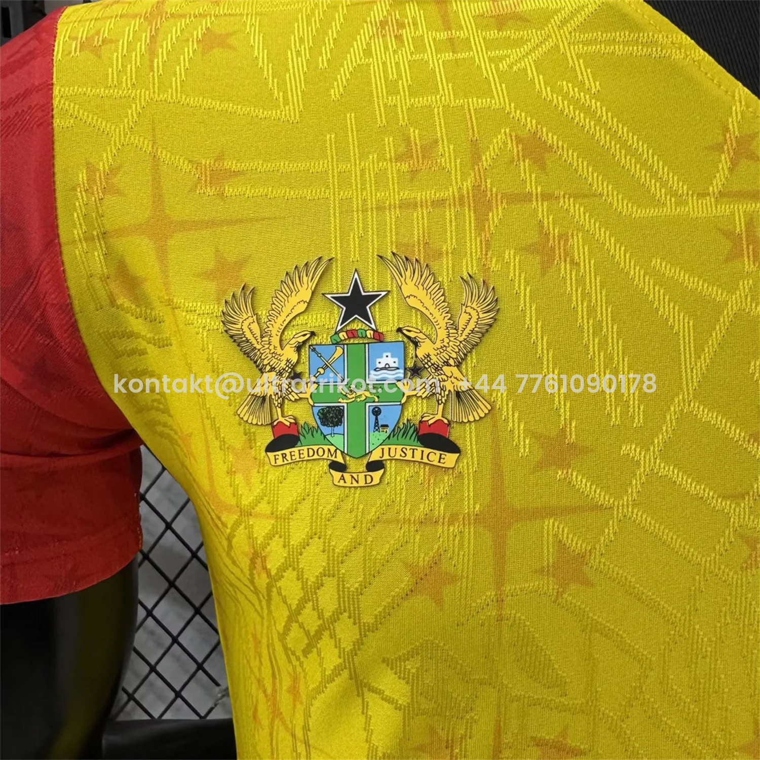 UltraTrikot-Ghana 2026 Coat Of Arms Yellow Special Jersey - Player Version