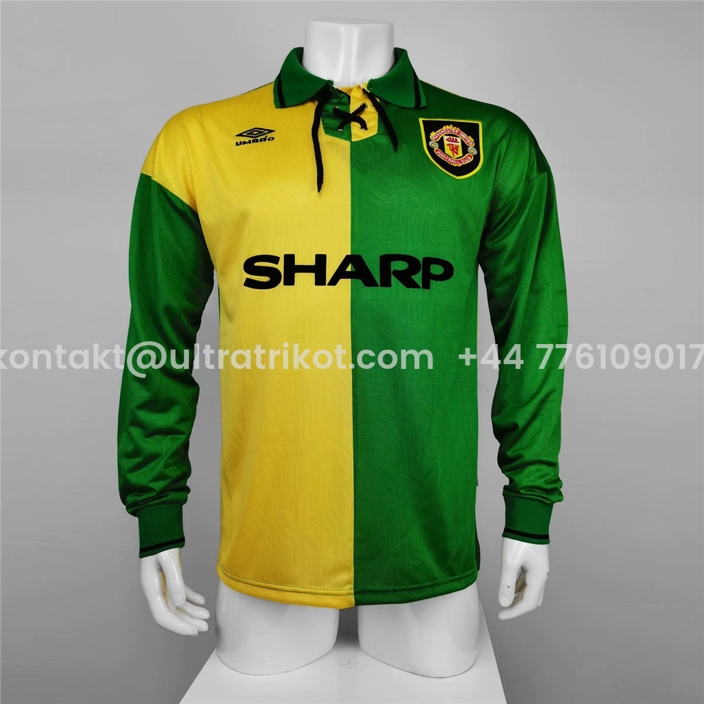 UltraTrikot-Retro Manchester United 92-94 Third Away Long Sleeve Jersey
