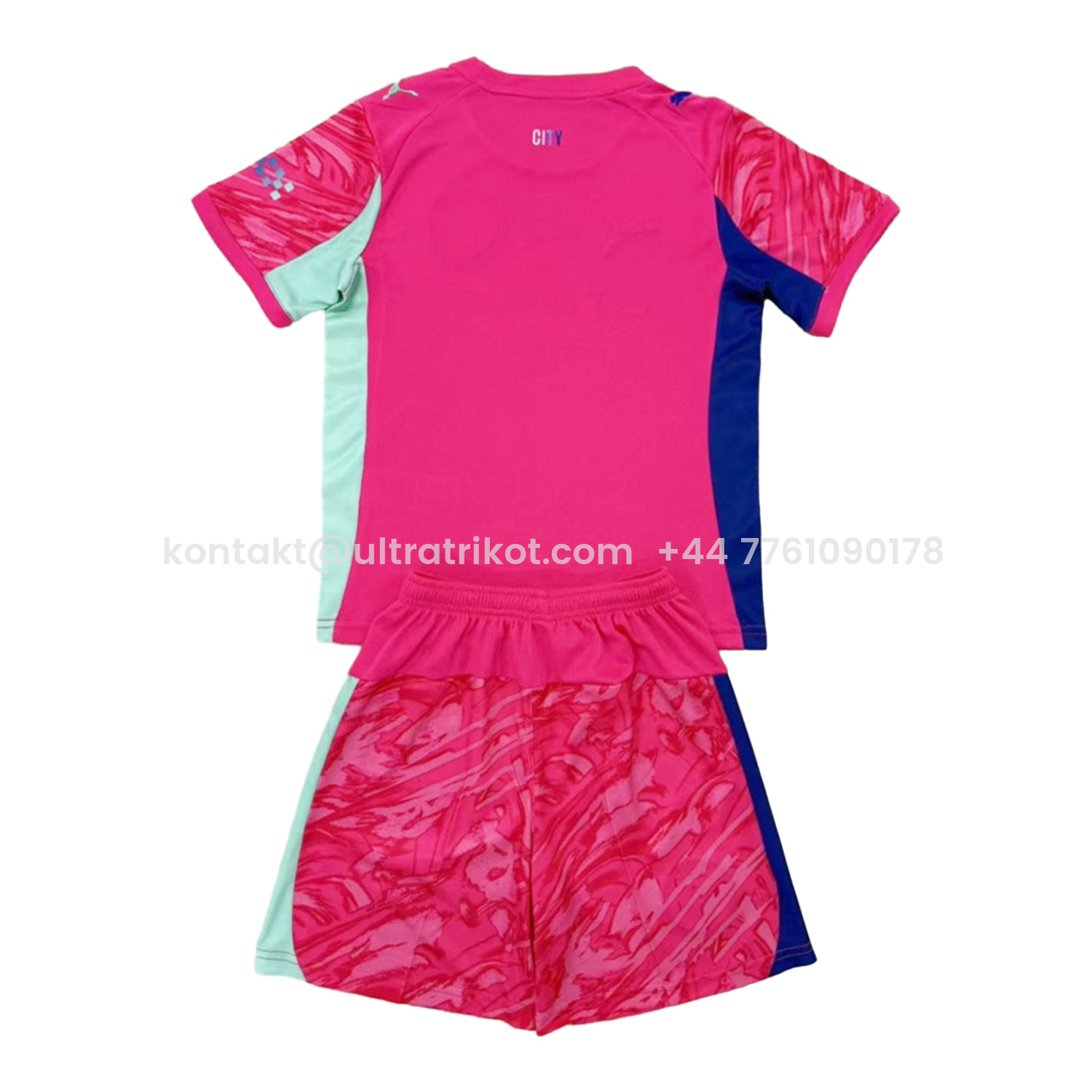 UltraTrikot-Manchester City 25-26 Pink Red Goalkeeper Kids Kit
