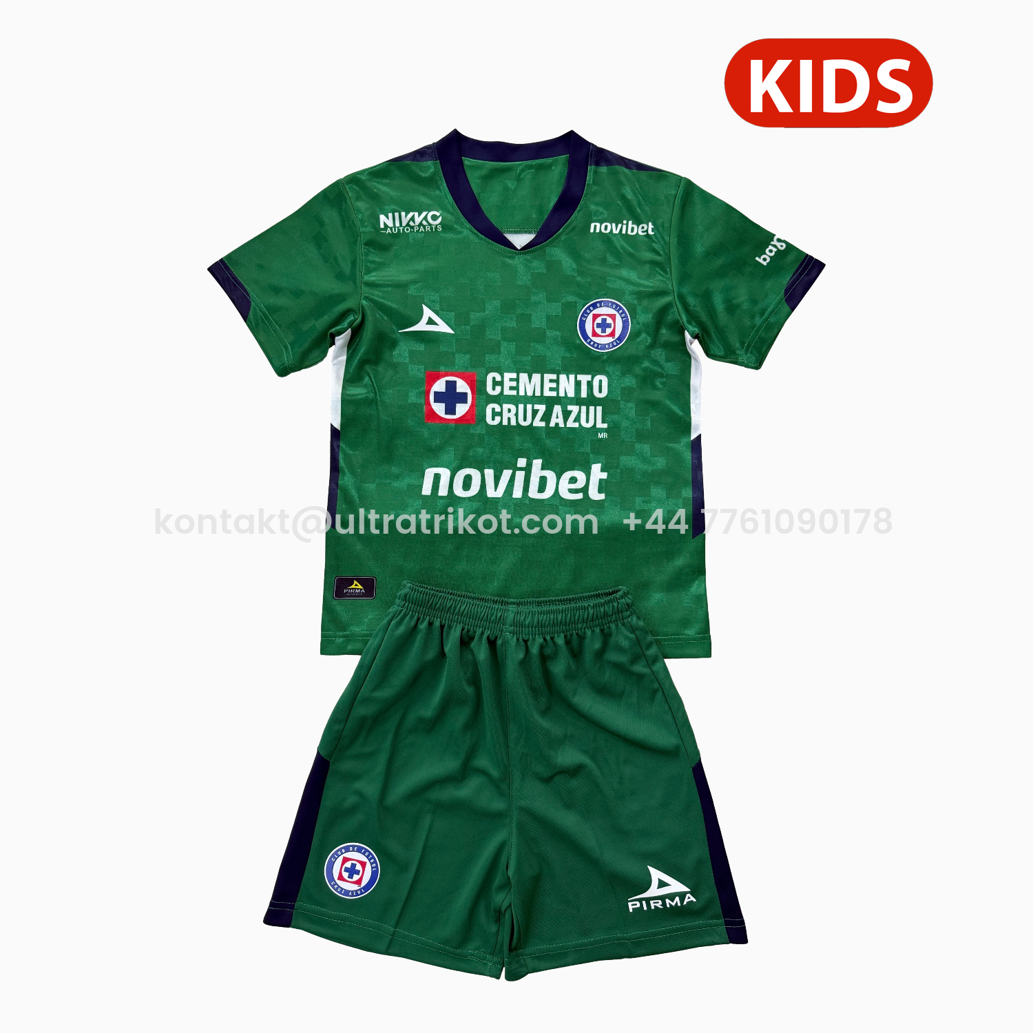 UltraTrikot-Cruz Azul 25-26 Green Goalkeeper Kids Kit