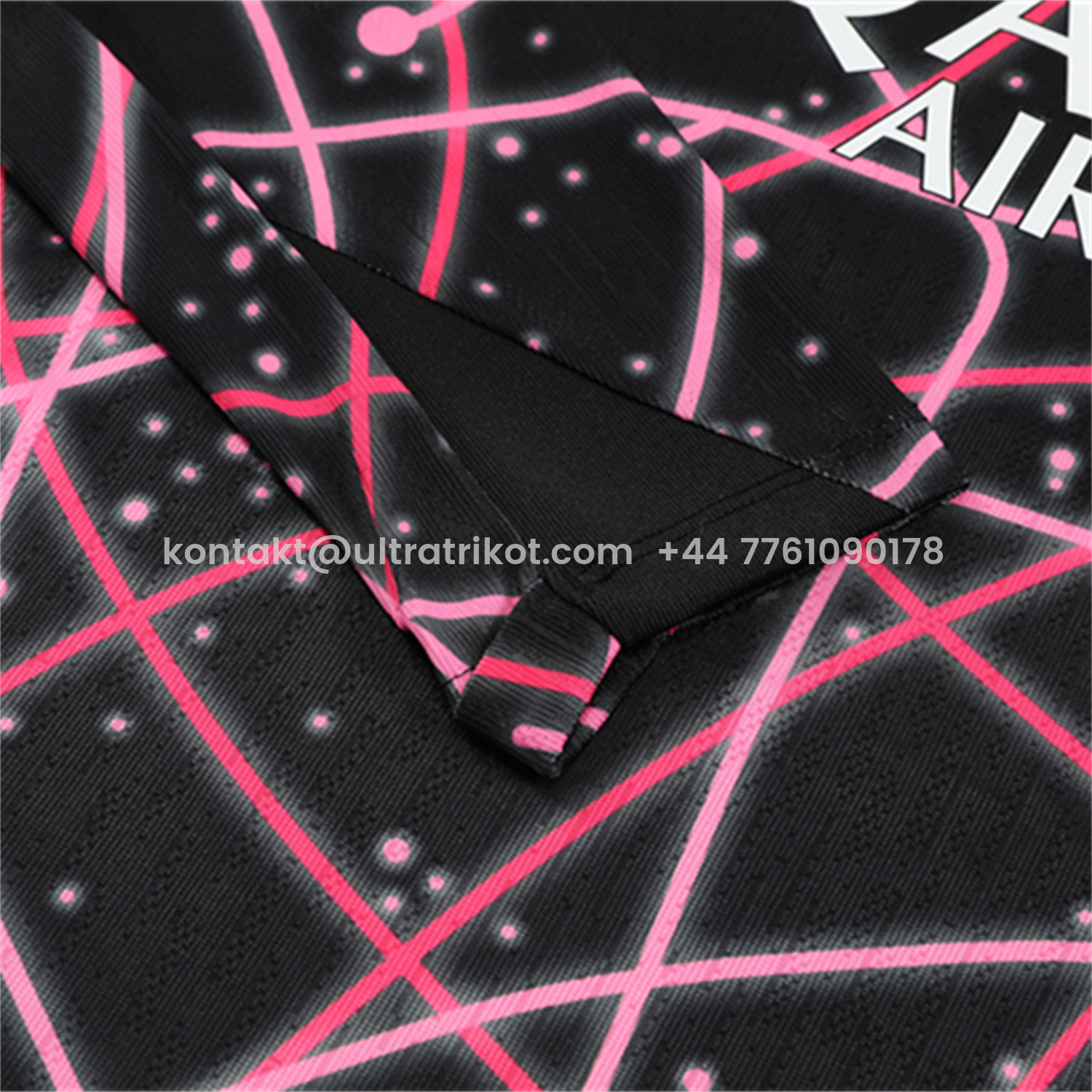 UltraTrikot-Paris Saint-Germain PSG 25-26 Kids Long Sleeve Training Set - JD Black Pink Top and Black Pants