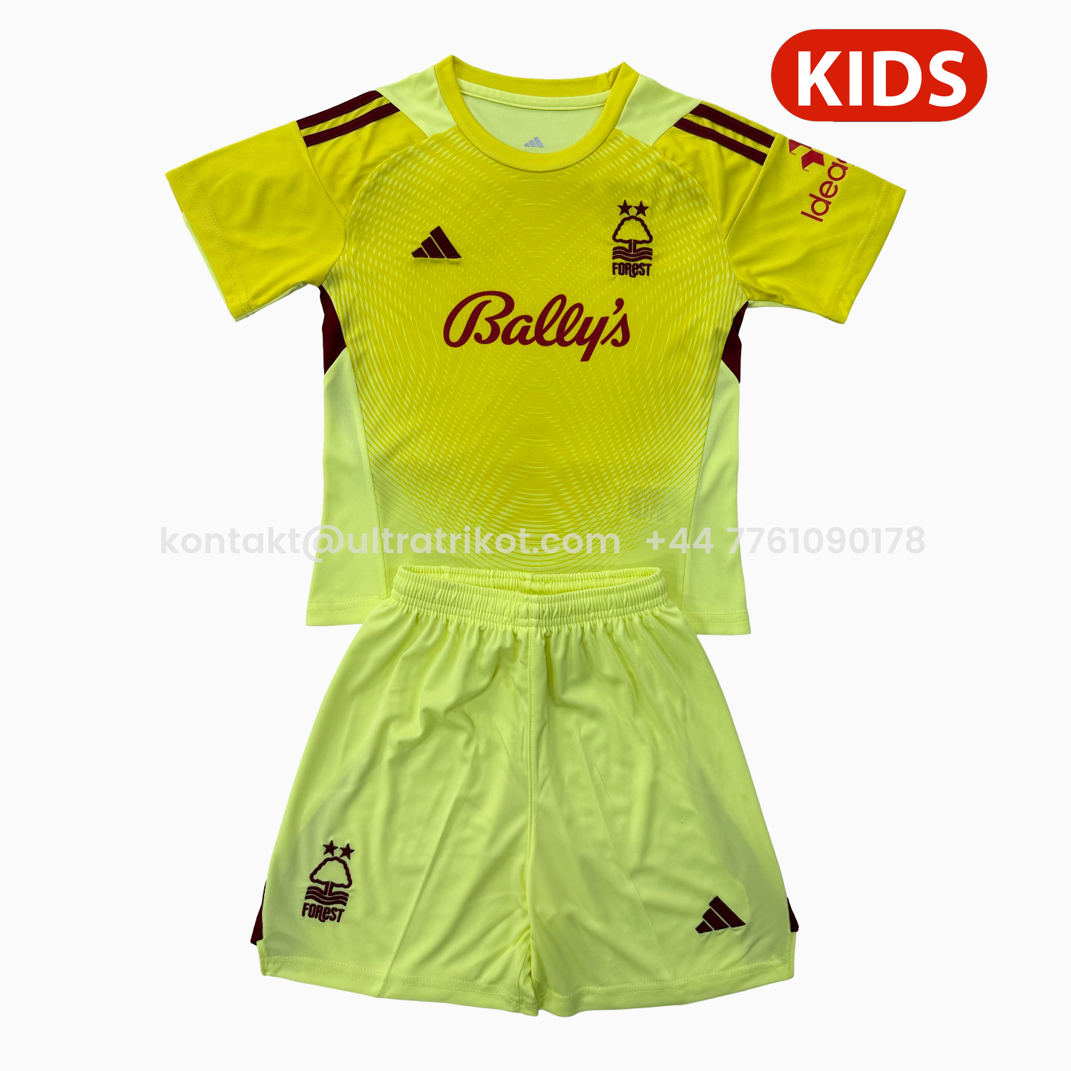 UltraTrikot-Nottingham Forest 25-26 Yellow Goalkeeper Kids Kit
