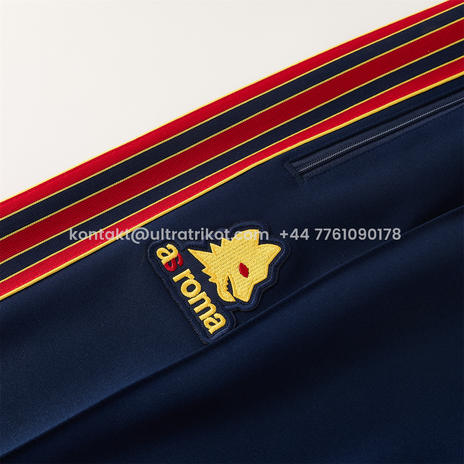 UltraTrikot-AS Roma 25-26 Originals LFSTLR Jacket Training Tracksuit - White Top and Blue Pant