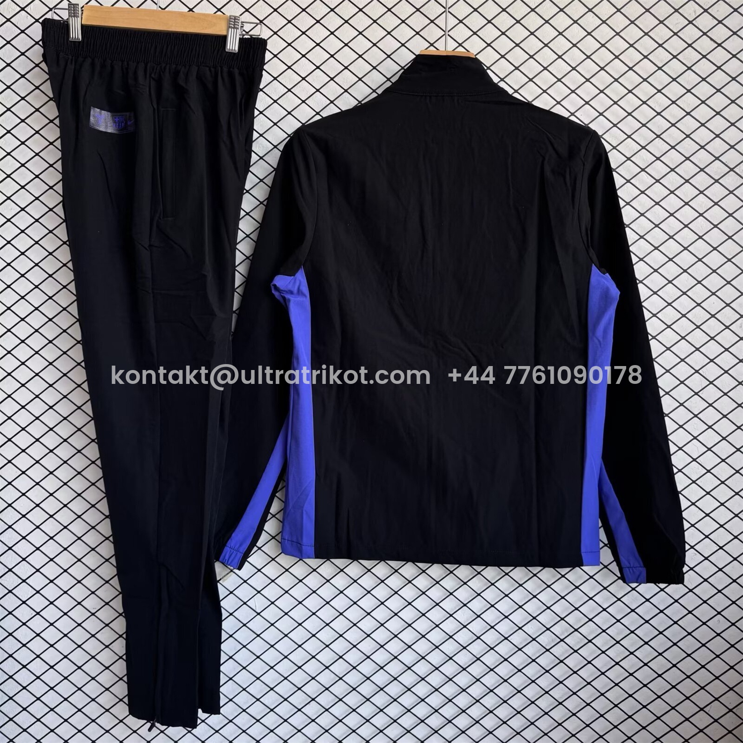 UltraTrikot-Barcelona 25-26 Windbreaker Training Set - Purple Black Top and Pants