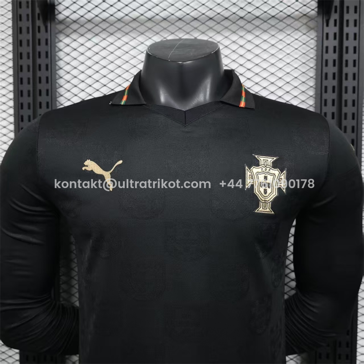UltraTrikot-Portugal 2026 Away Black Long Sleeves Jersey - Player Version